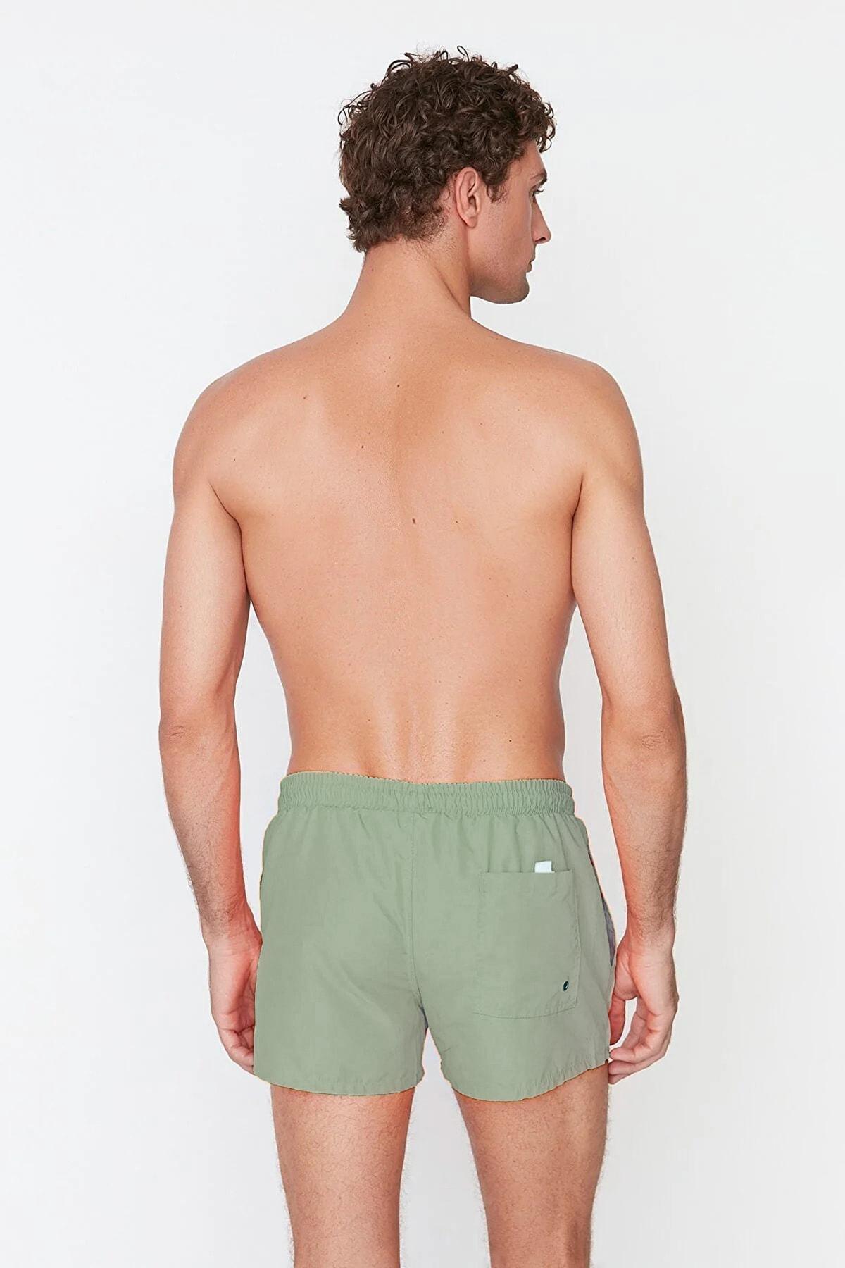 Khaki Swimwear Shorts, , large image number 4