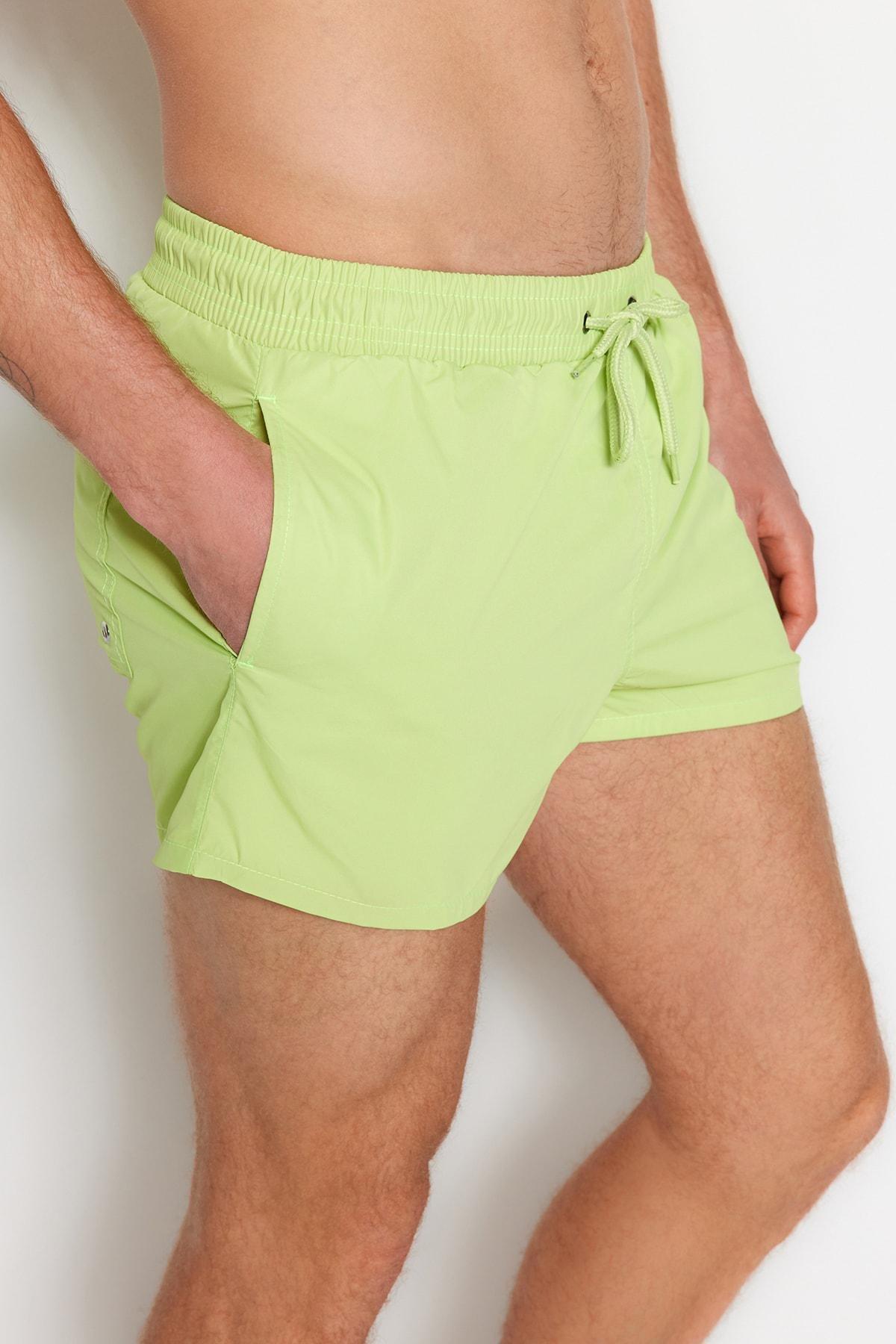 Green Plain Swim Shorts, , large image number 8