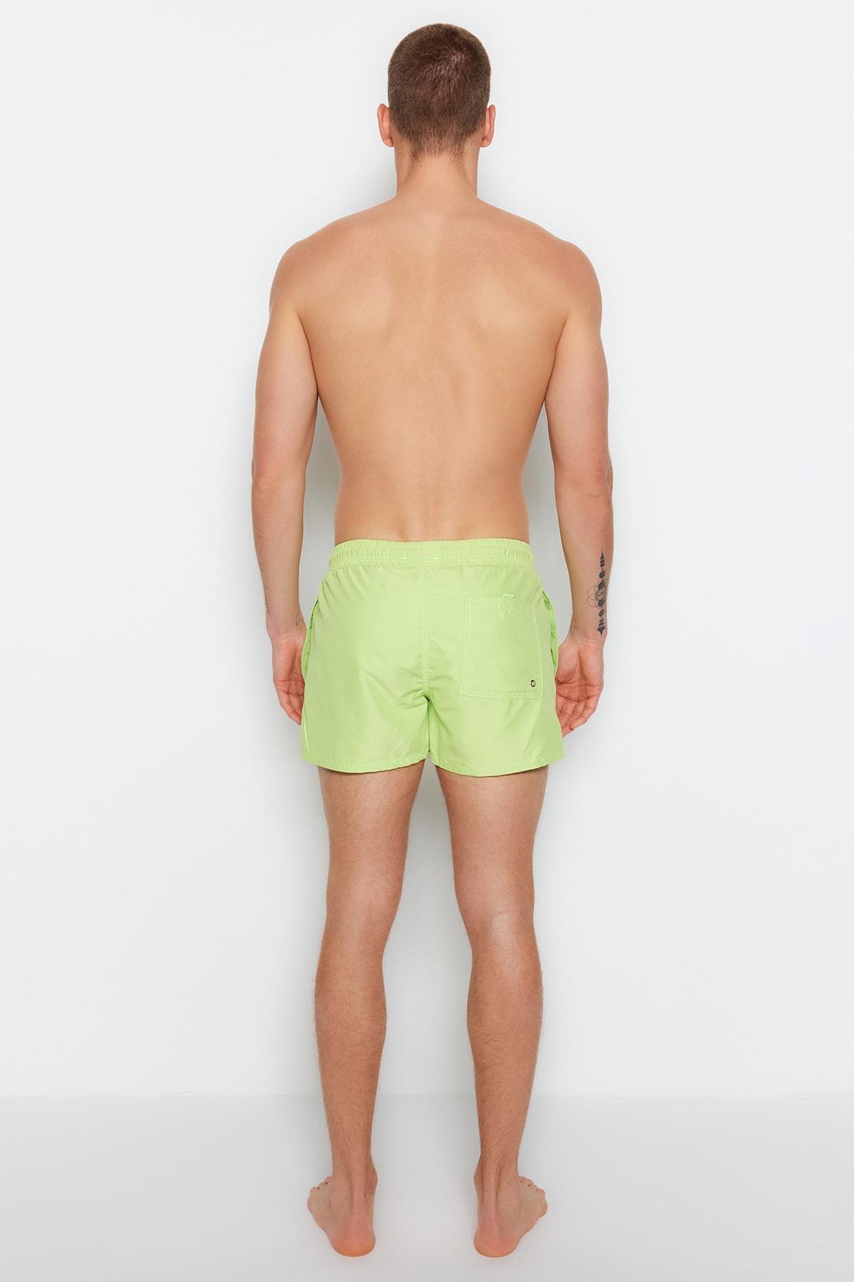 Green Plain Swim Shorts, , large image number 10