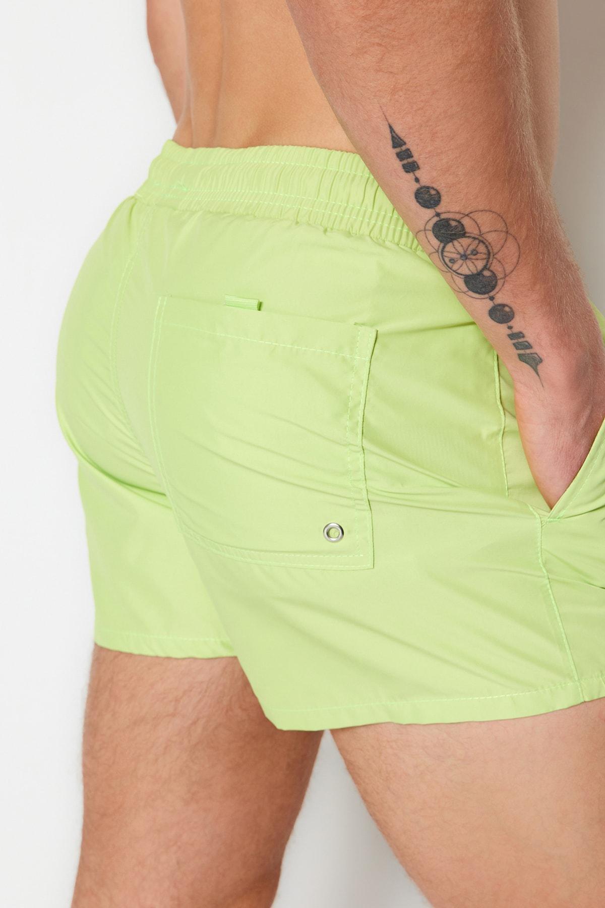 Green Plain Swim Shorts, , large image number 12