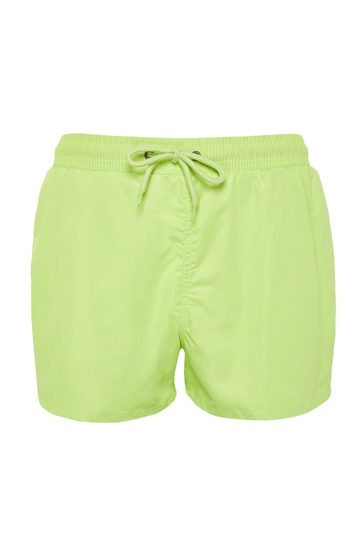 Green Plain Swim Shorts, , large image number 13