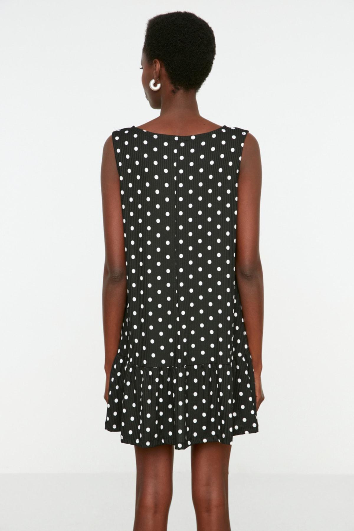 Black Polka Dot Shift Dress, , large image number 3