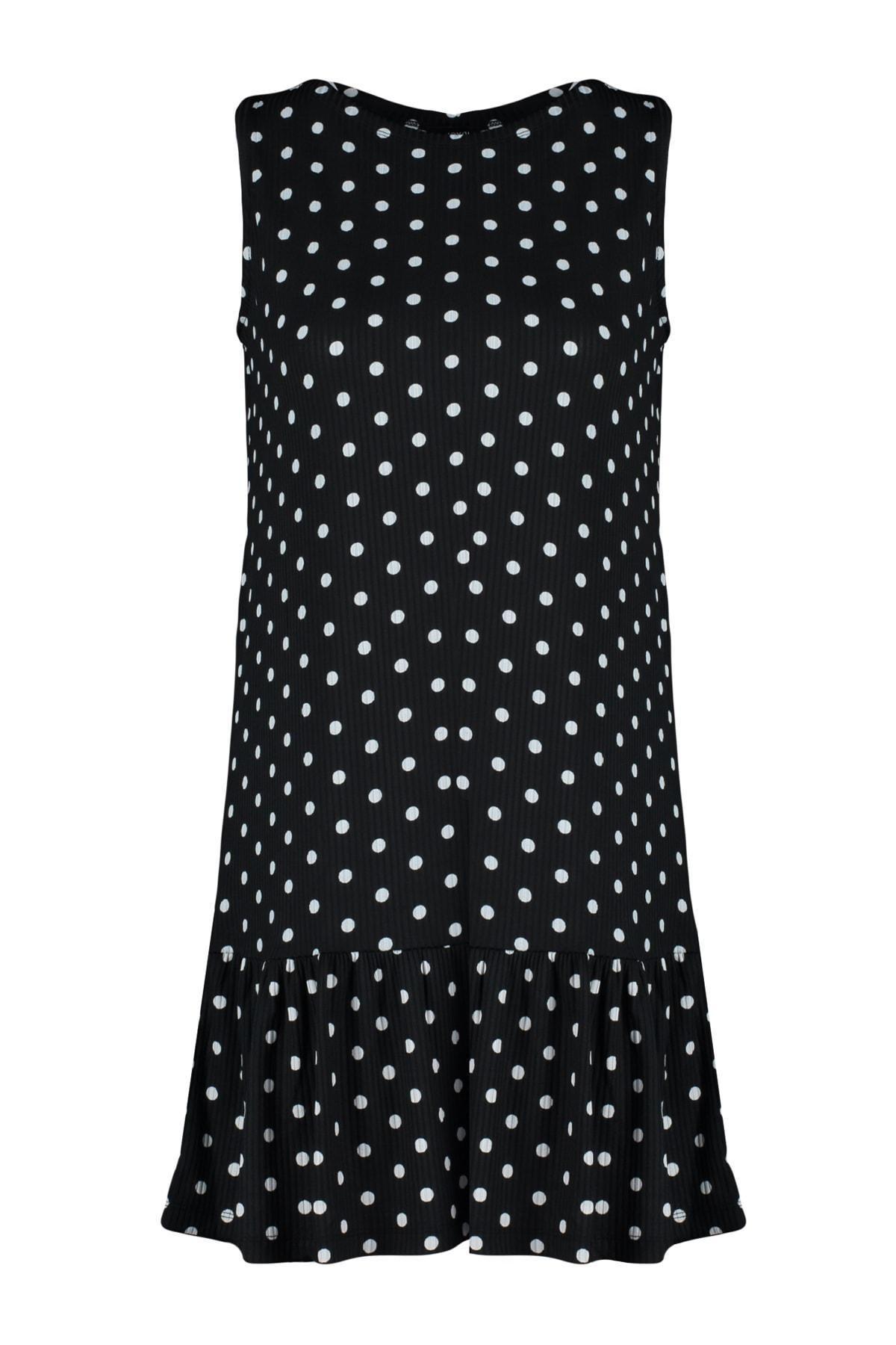 Black Polka Dot Shift Dress, , large image number 5