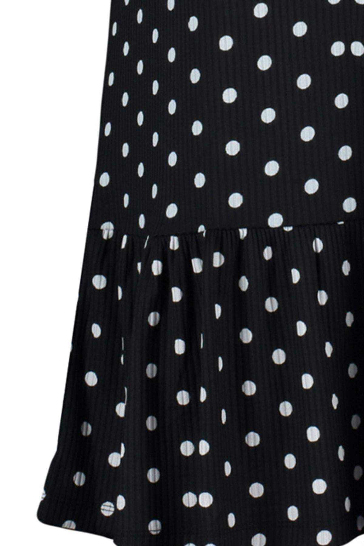 Black Polka Dot Shift Dress, , large image number 6