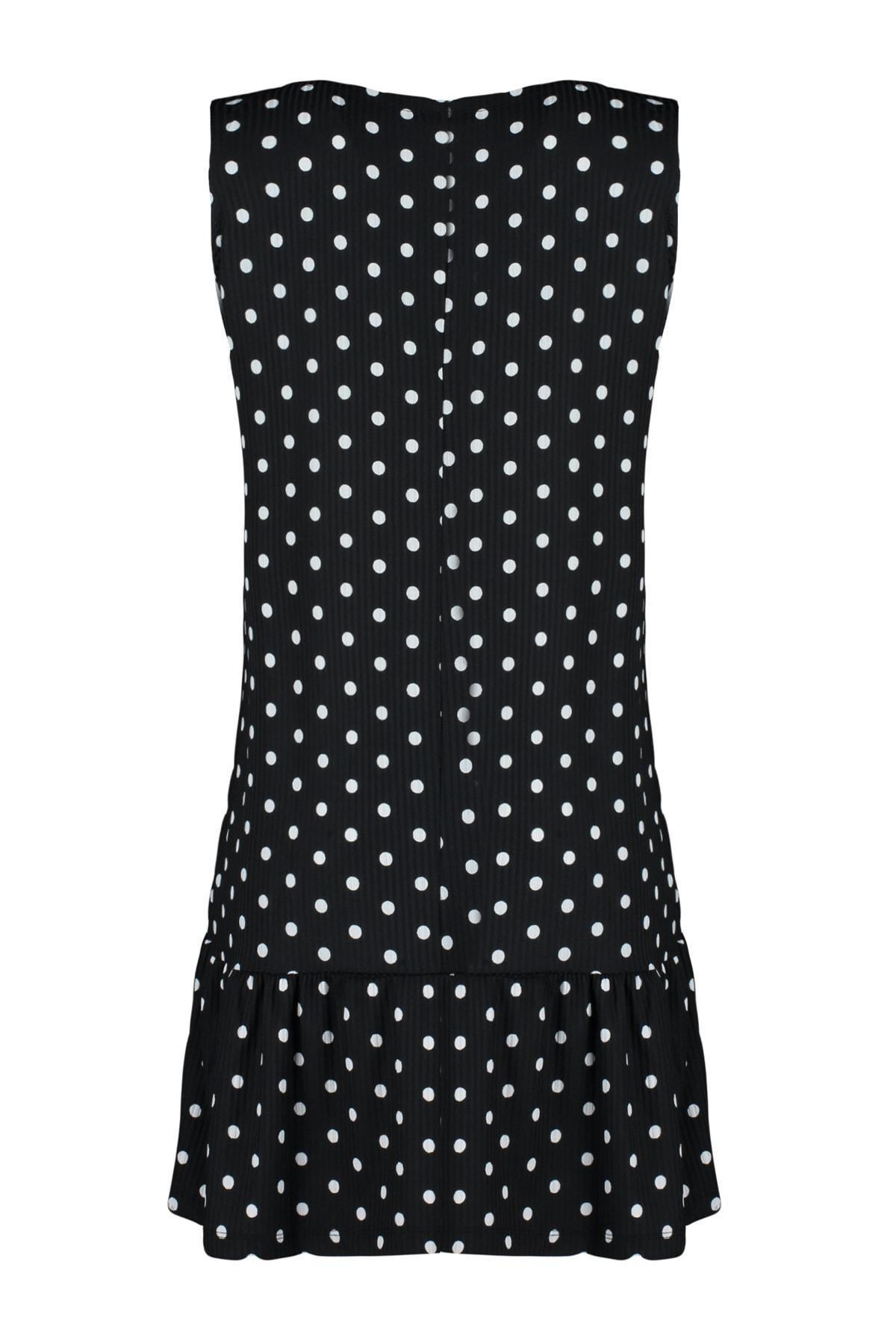 Black Polka Dot Shift Dress, , large image number 7