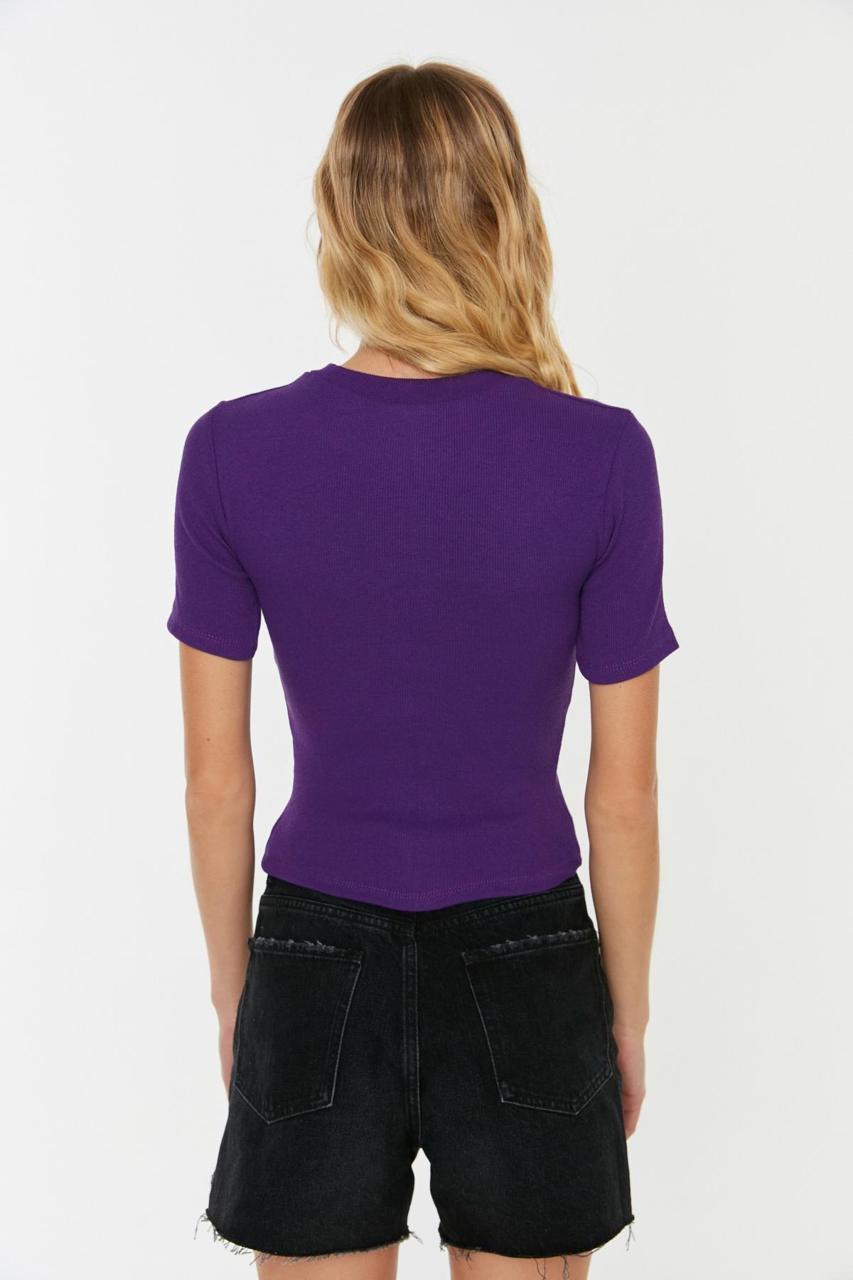 Trendyol - Purple Fitted Blouse