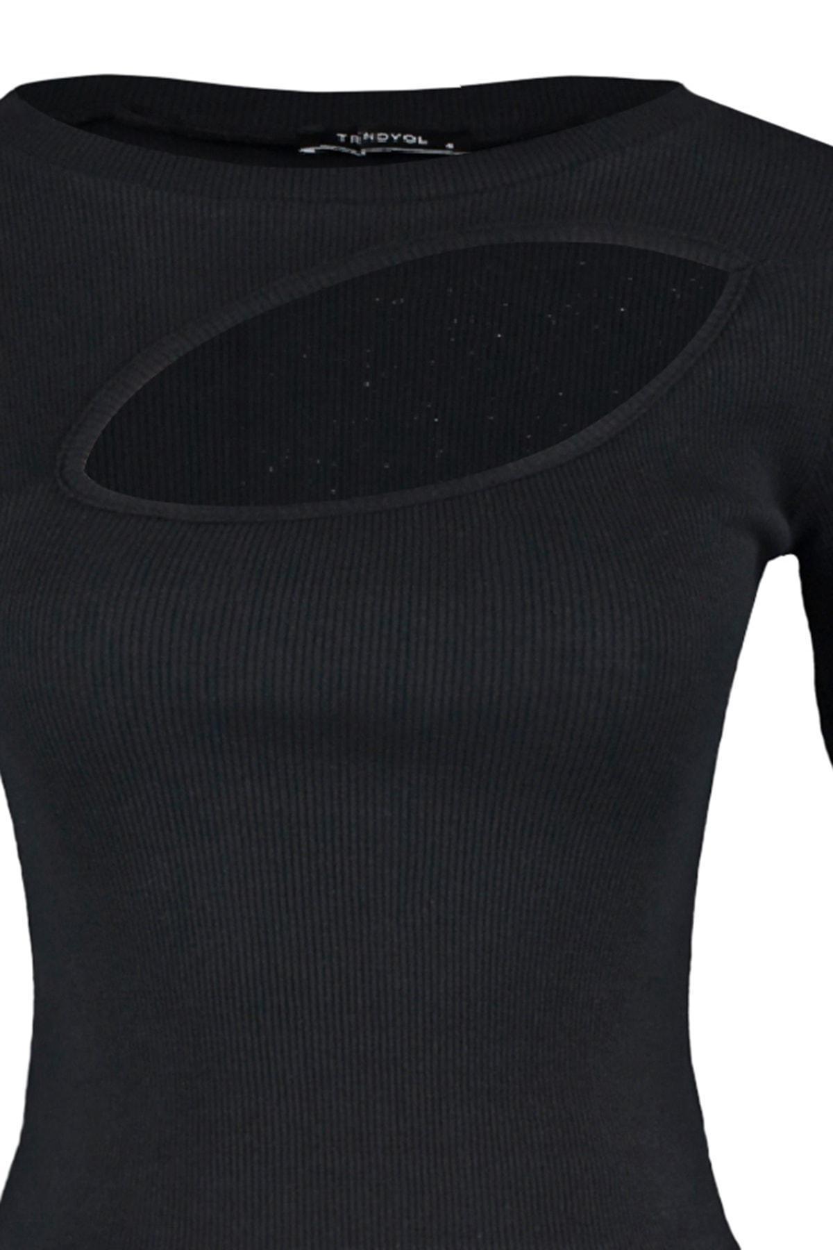 Black Fitted Blouse, , large image number 6
