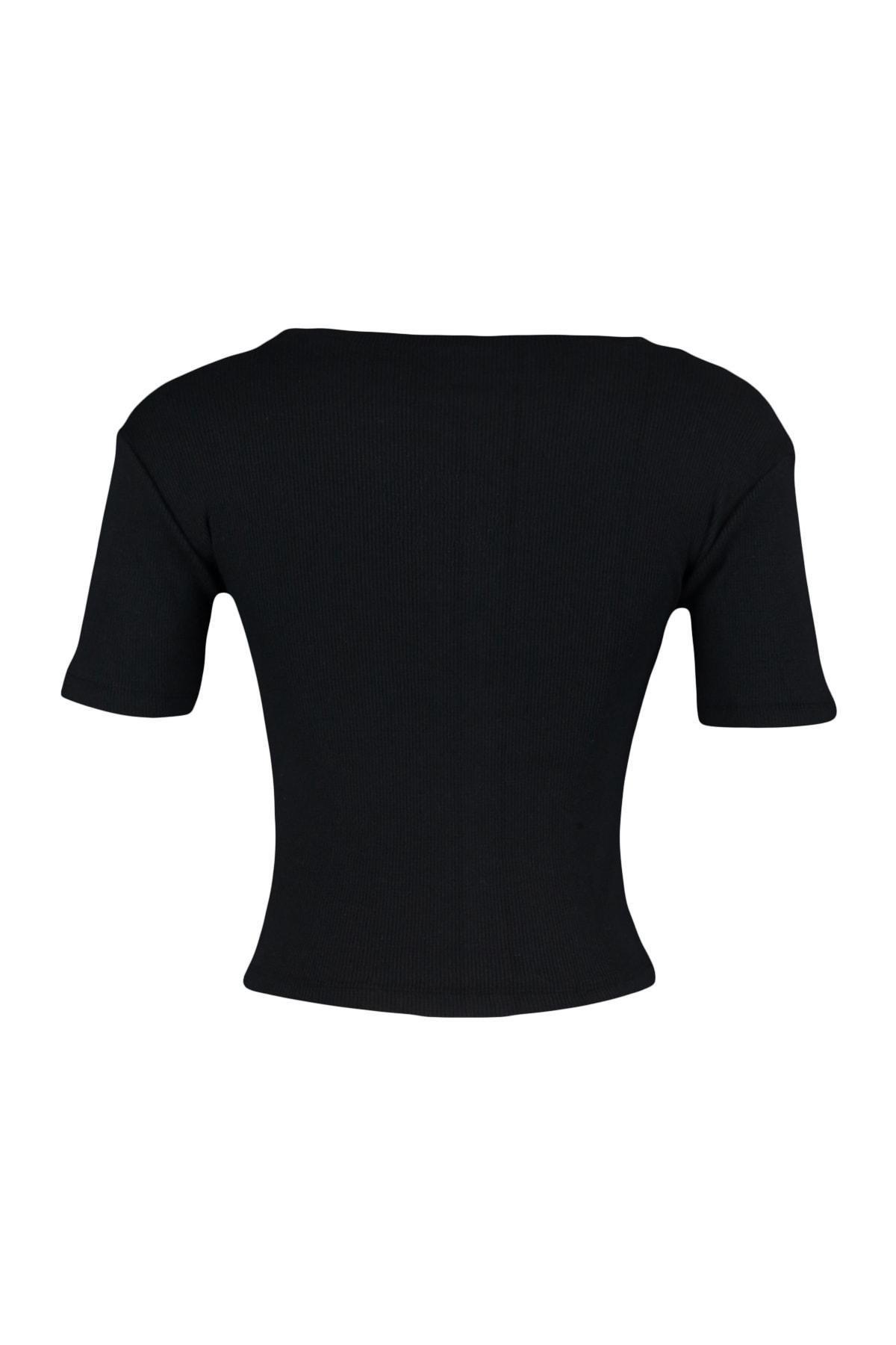 Black Fitted Blouse, , large image number 7