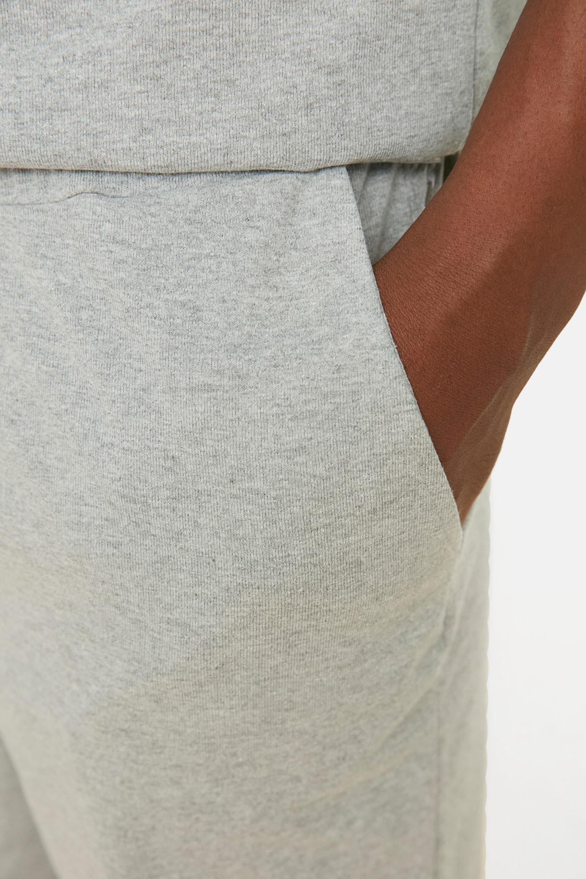 Grey Plain Pajama Set, Gray, large image number 2