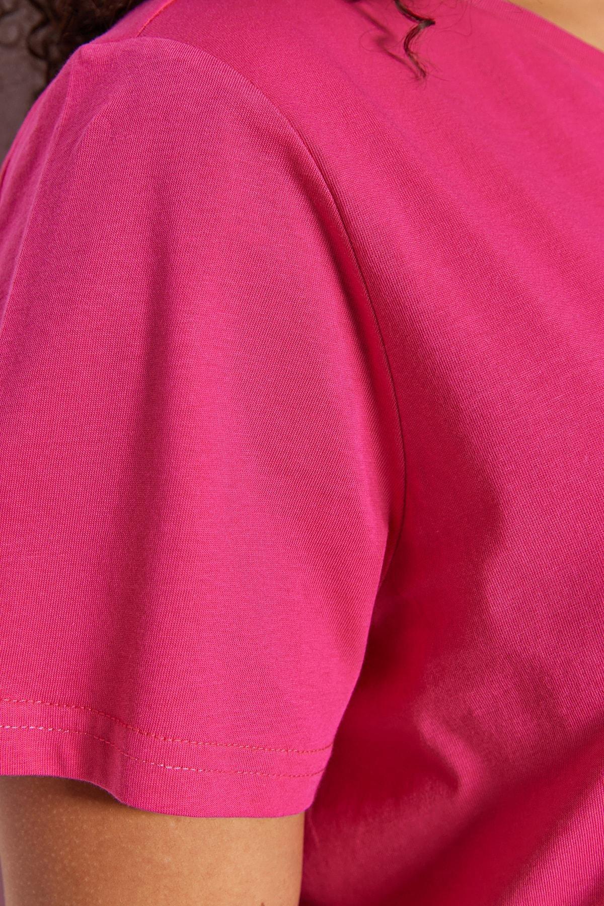 Pink Off-Shoulder Plus Size Top, Set Of 2, , large image number 6