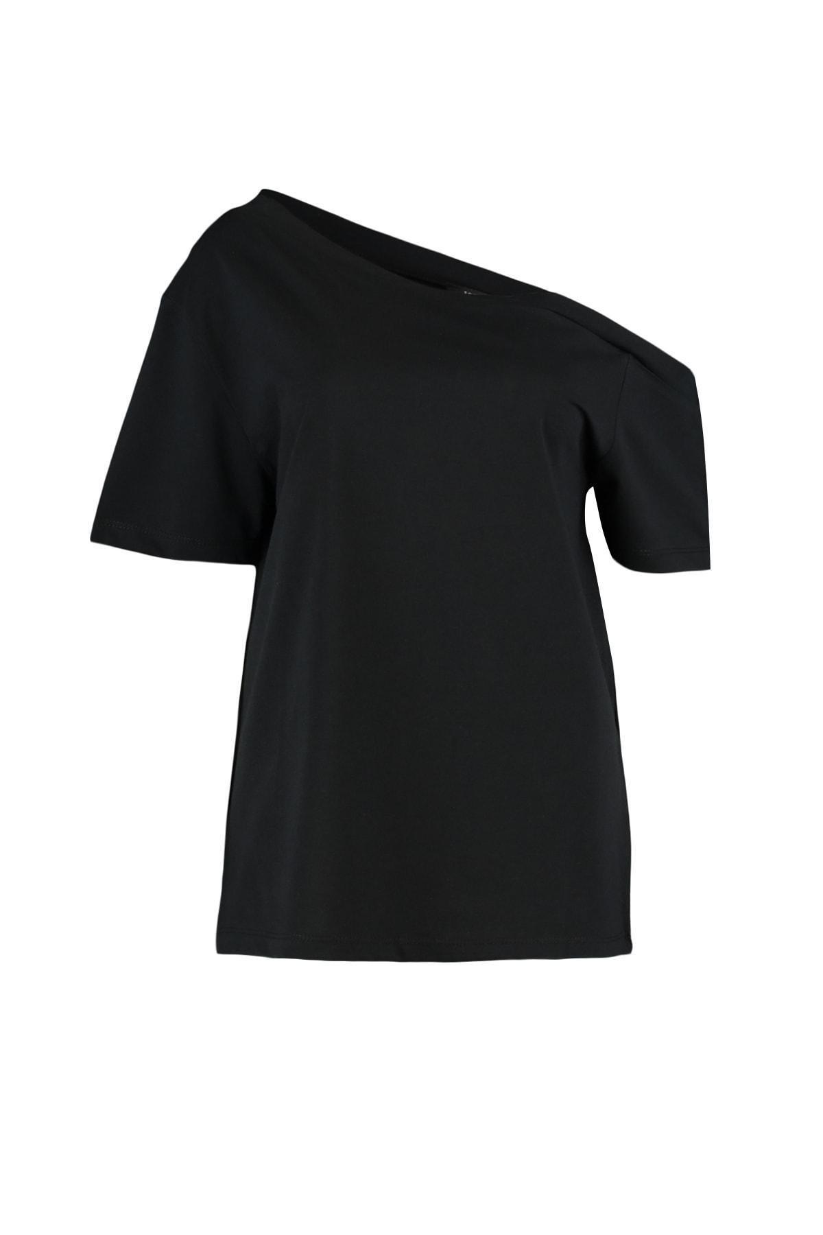 Black Off-Shoulder Plus Size Blouse, , large image number 5