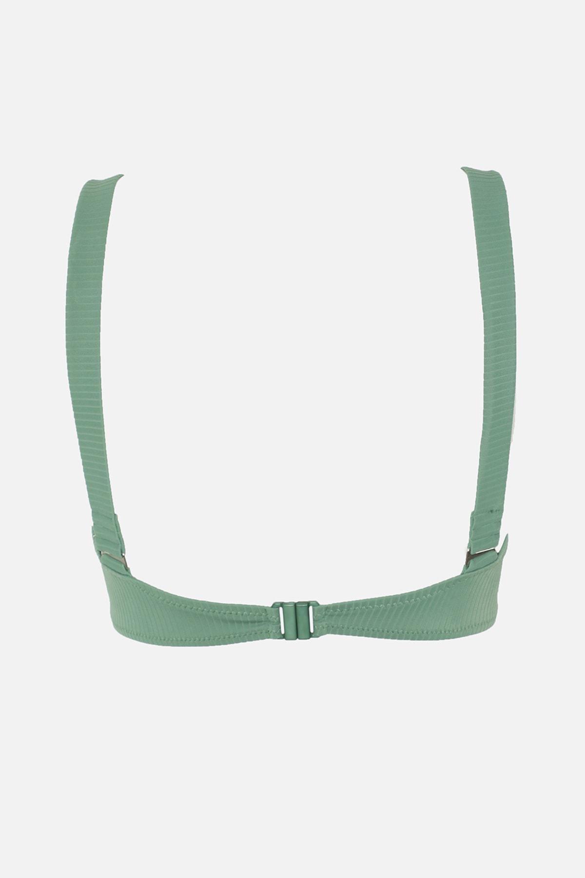 Green Plain Bikini Top, , large image number 8