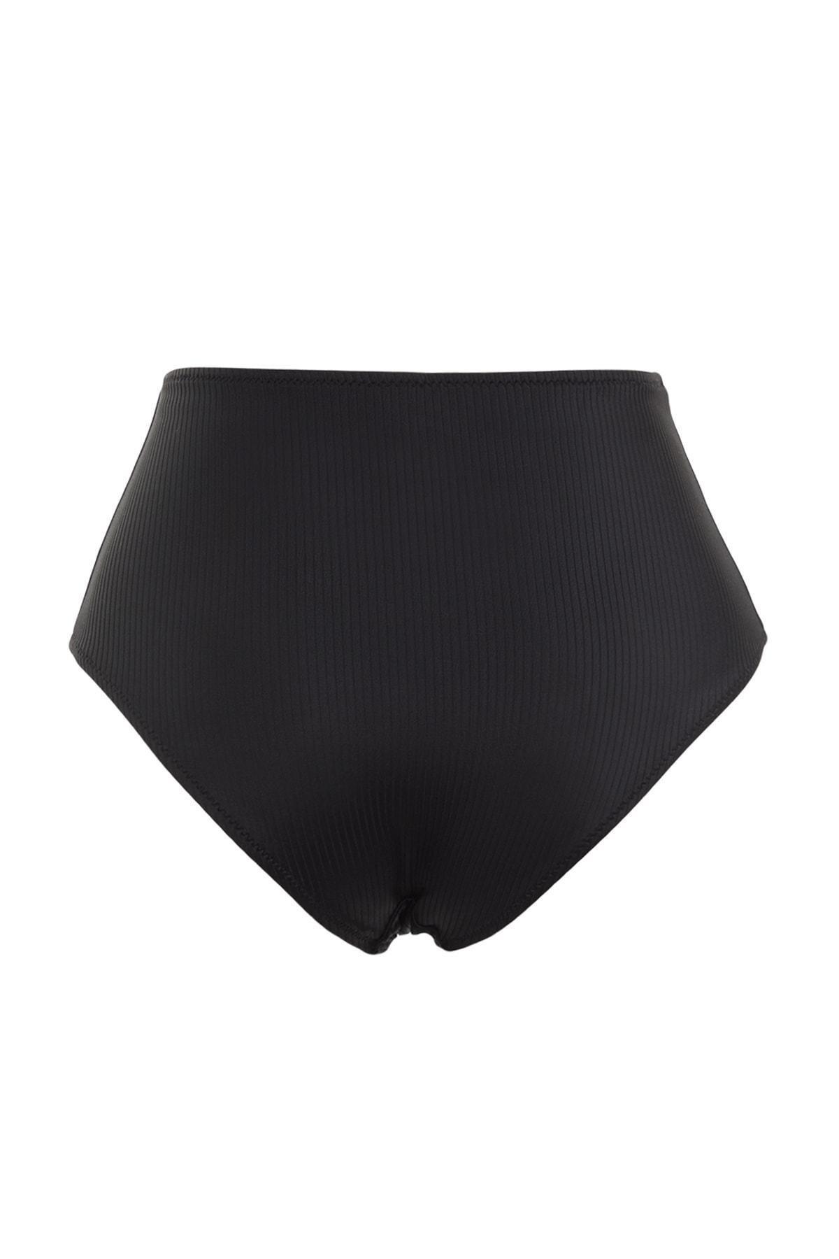 Black Textured Bikini Bottom, , large image number 3
