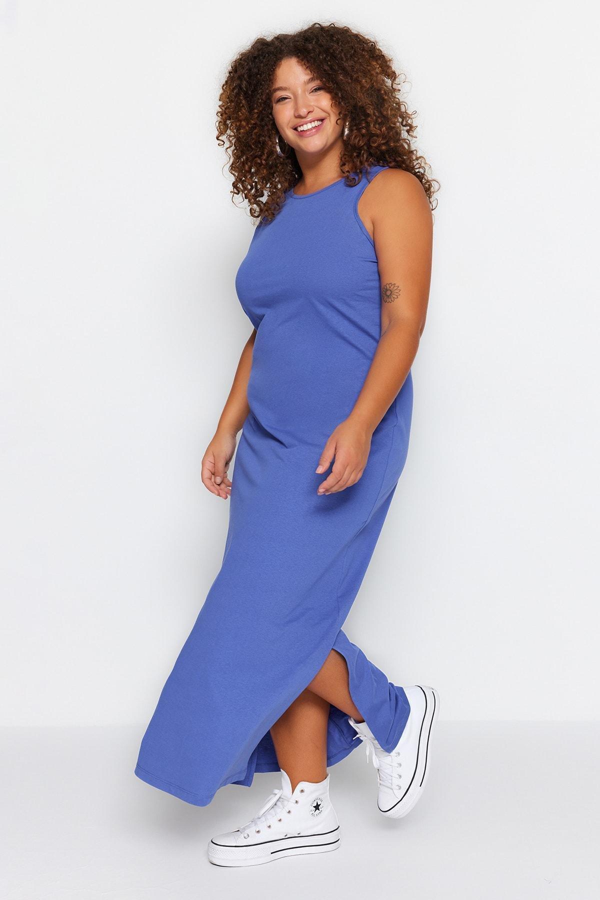 Blue Mermaid Plus Size Dress, , large image number 0