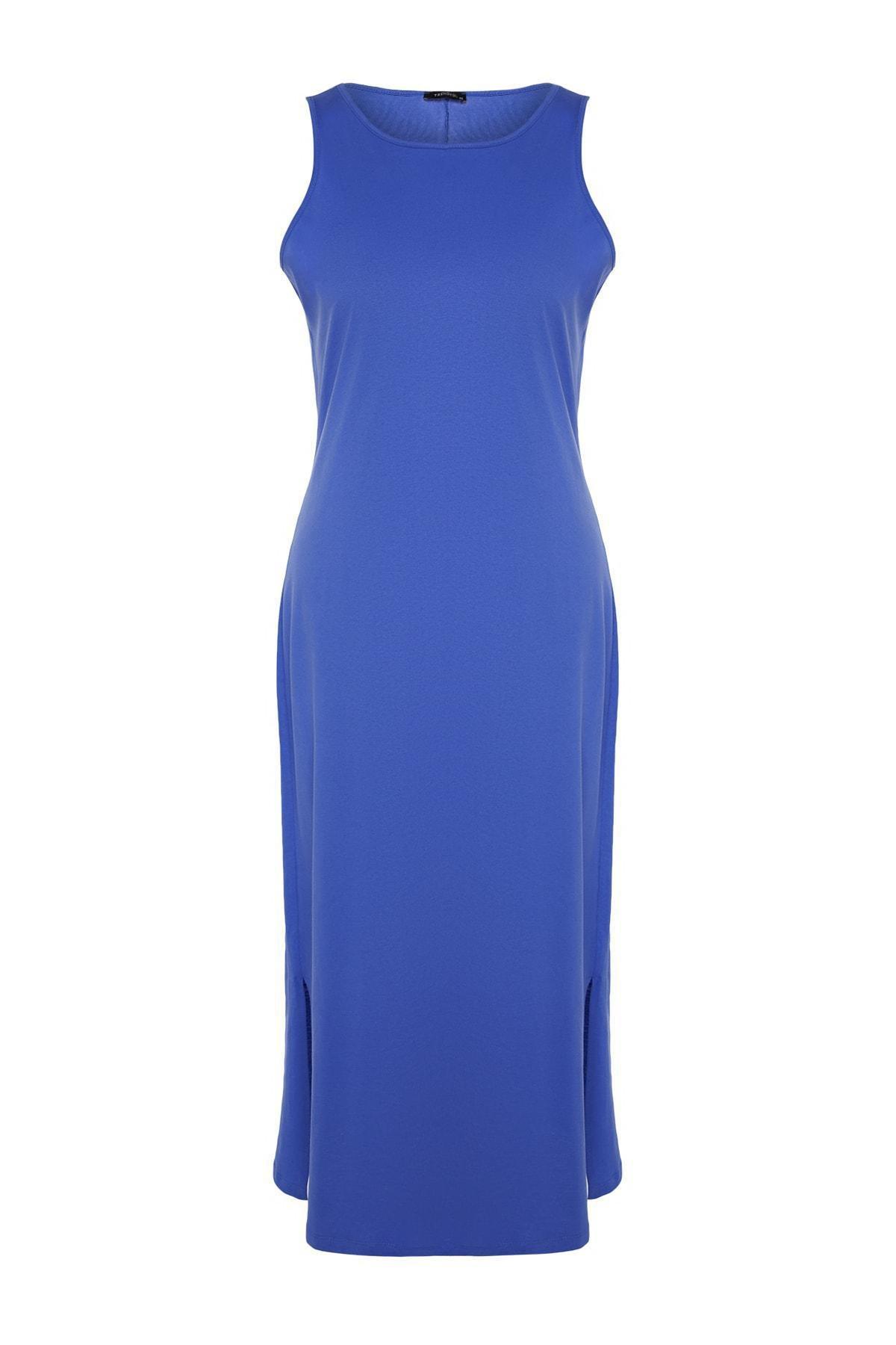 Blue Mermaid Plus Size Dress, , large image number 5