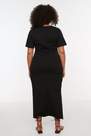 Trendyol - Black V Neck Plus Size Dress