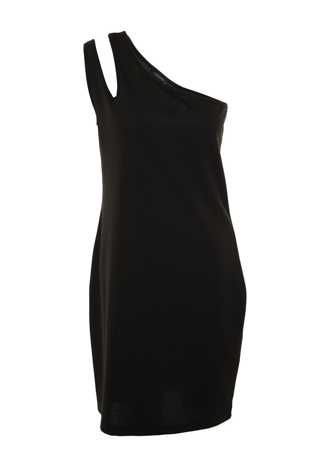 Trendyol - Black Mermaid Strapless Plus Size Dress