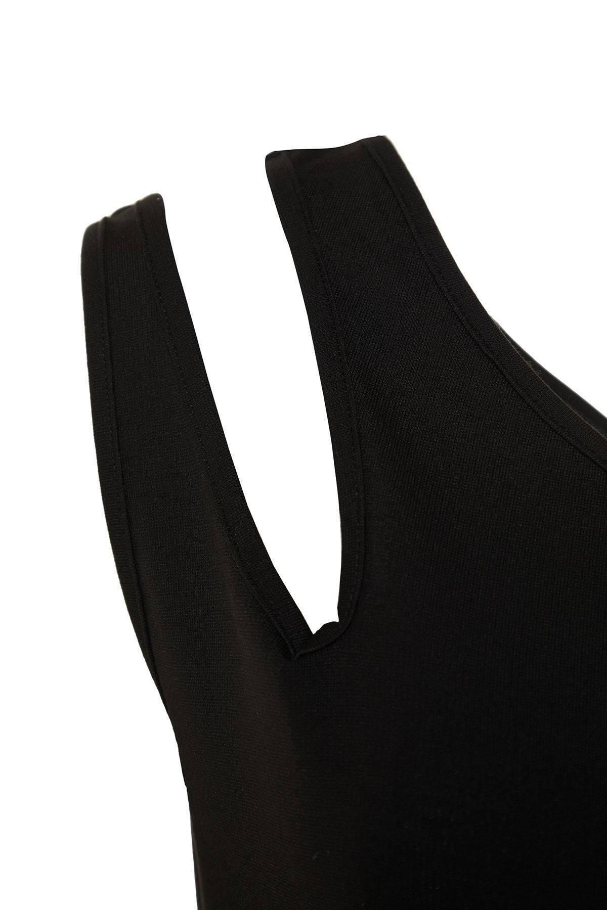 Black Mermaid Strapless Plus Size Dress, , large image number 7