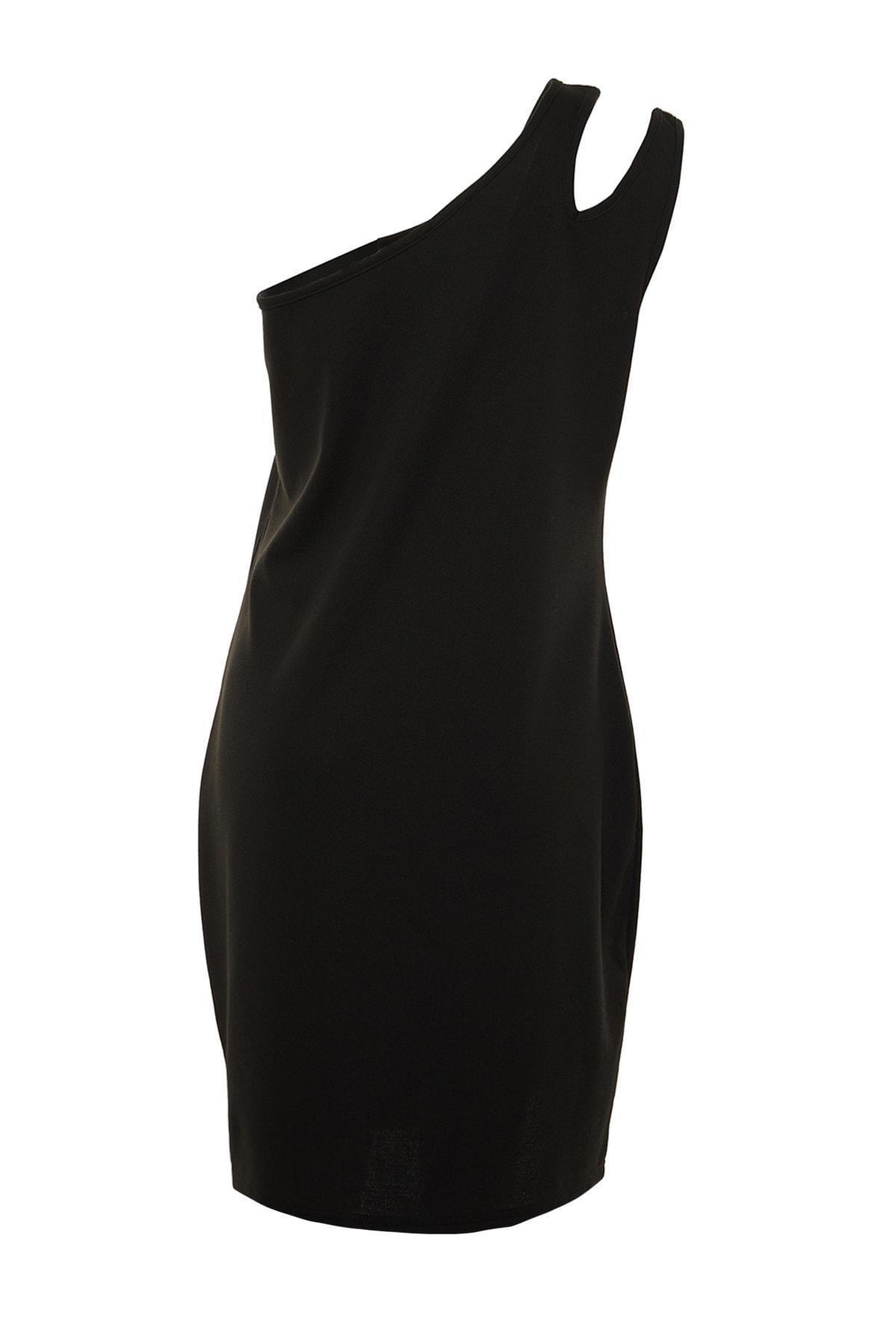 Trendyol - Black Mermaid Strapless Plus Size Dress