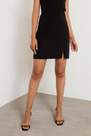 Lafaba - Black Slit Mini Skirt