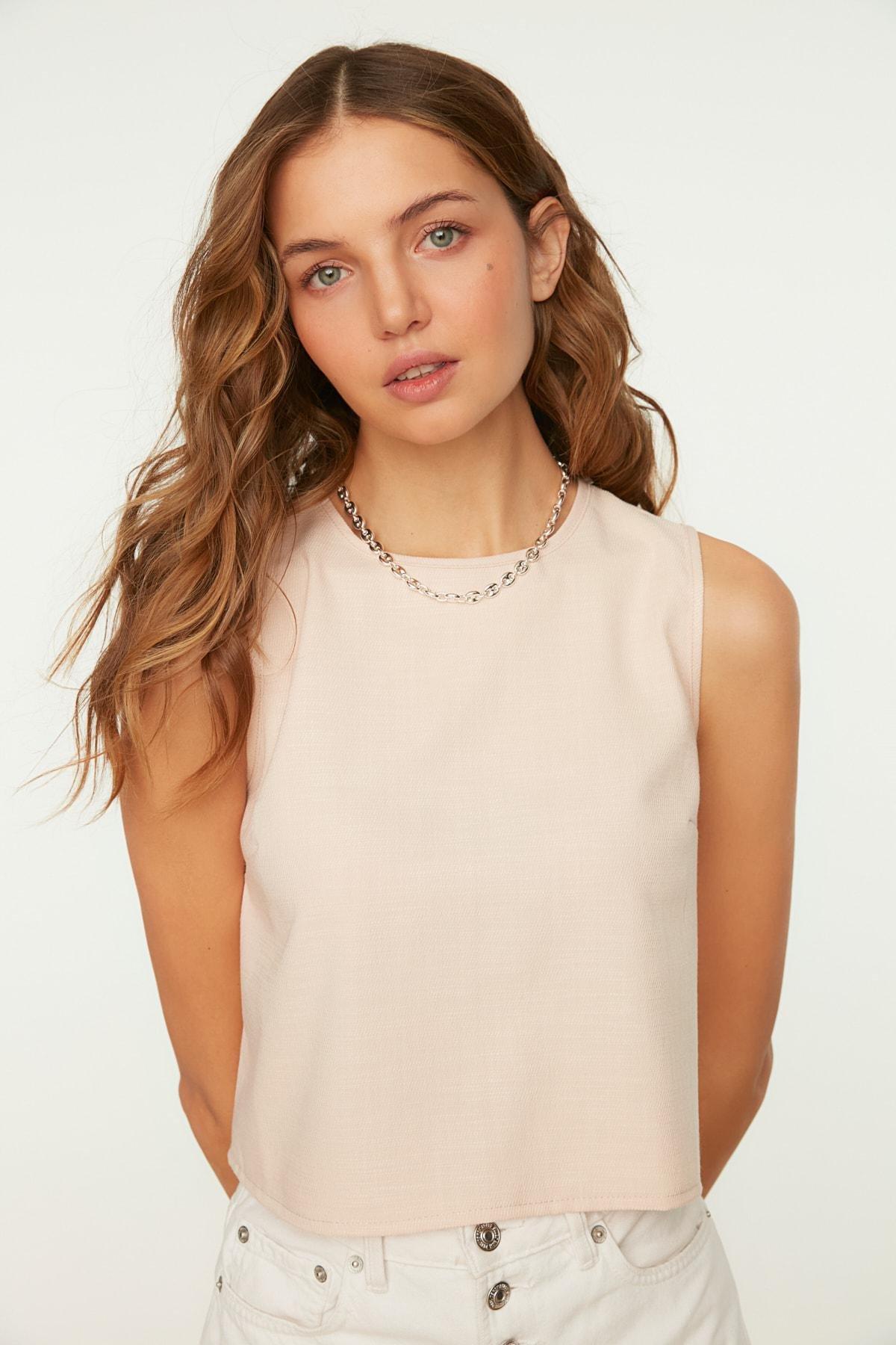Pink Crew Neck Blouse, , large image number 1