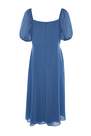 Trendyol - Blue A-Line Breasted Plus Size Midi Dress