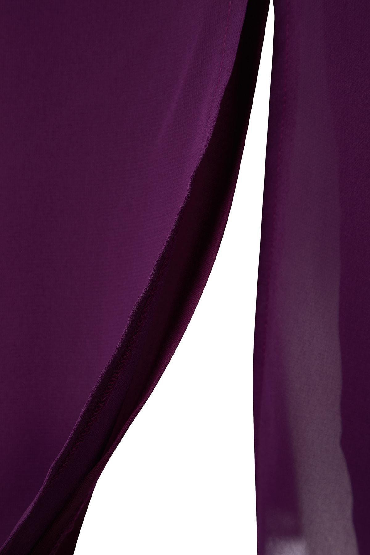 Purple A-Line Plus Size Dress, , large image number 6