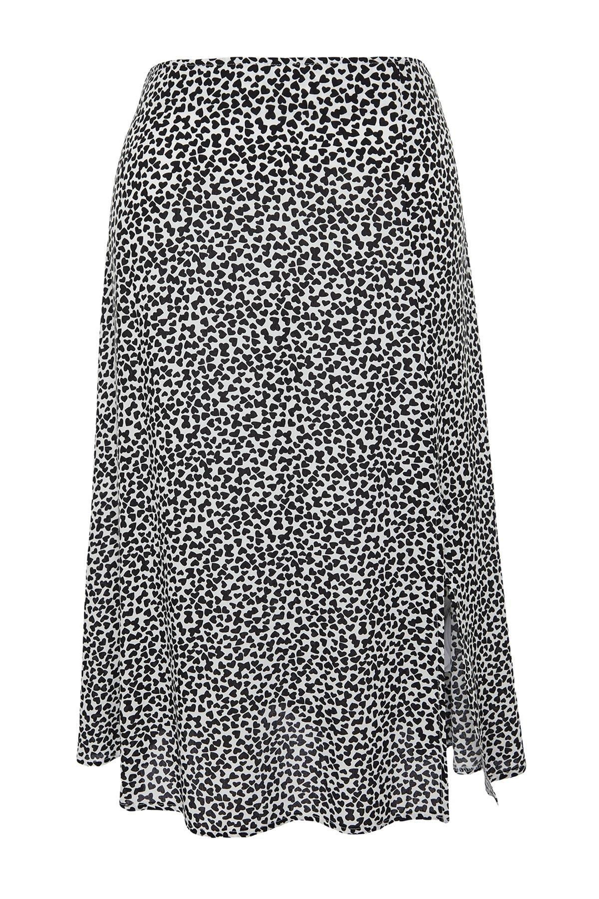 Black Midi Plus Size Skirt, , large image number 5