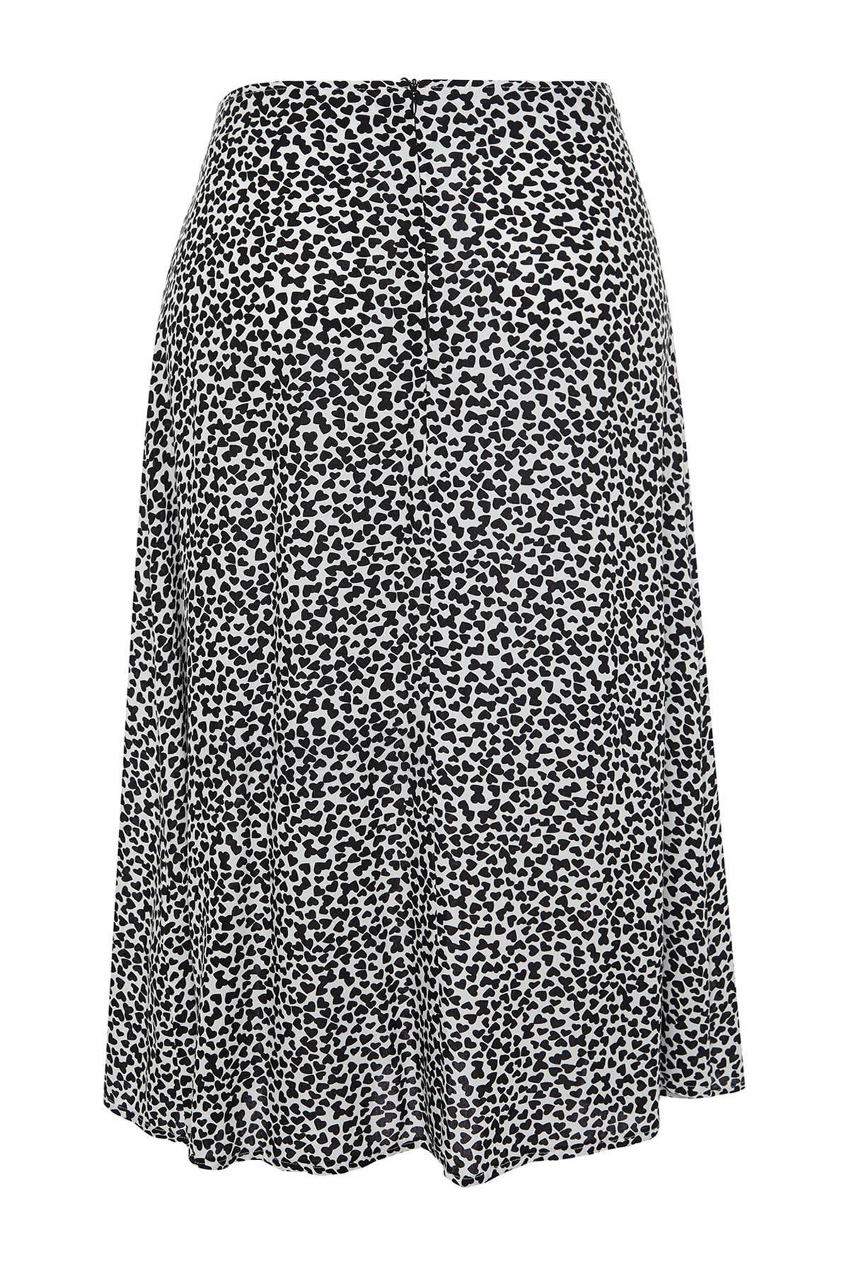 Black Midi Plus Size Skirt, , large image number 7