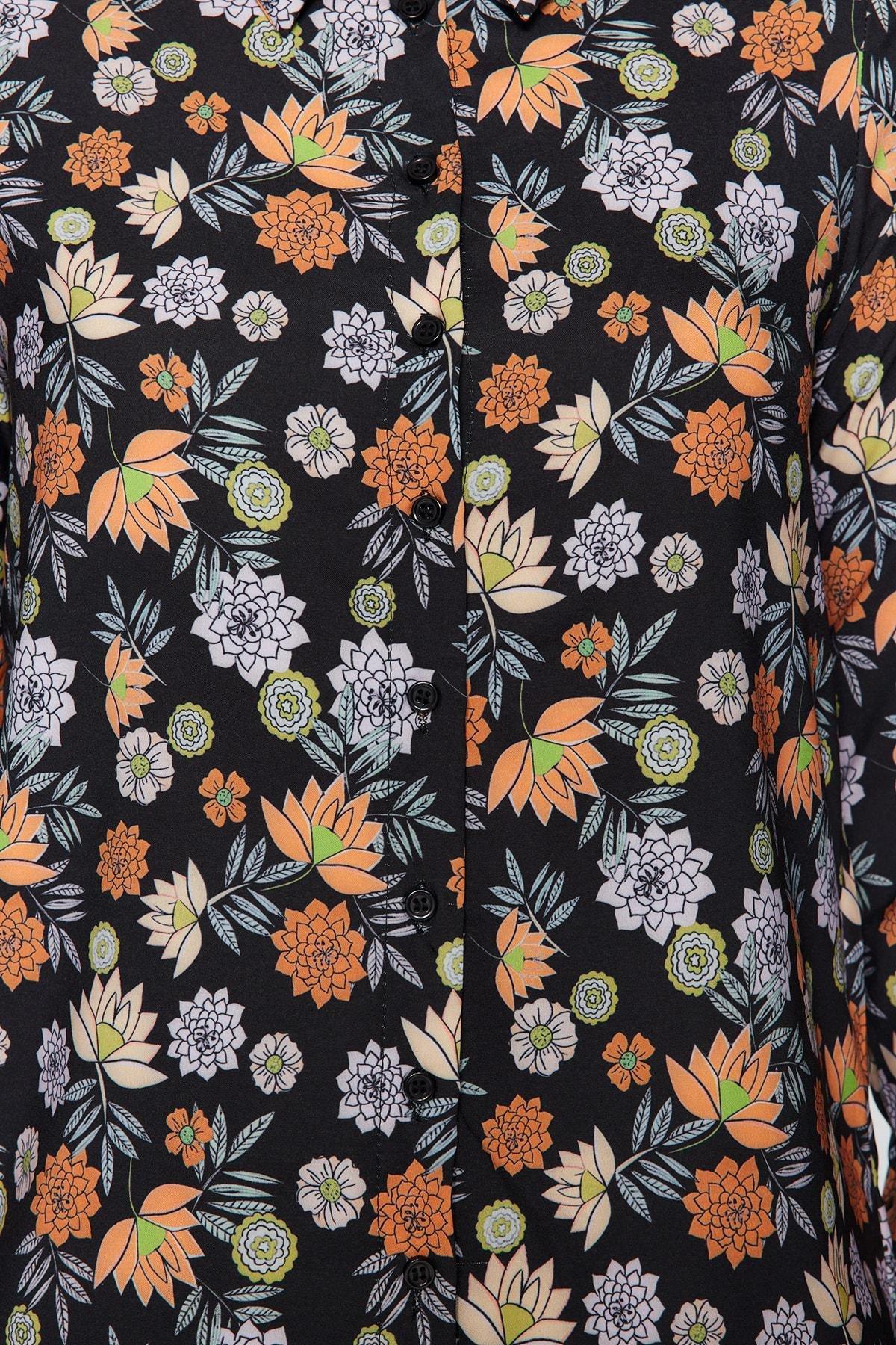 Black Floral Shirt, , large image number 6