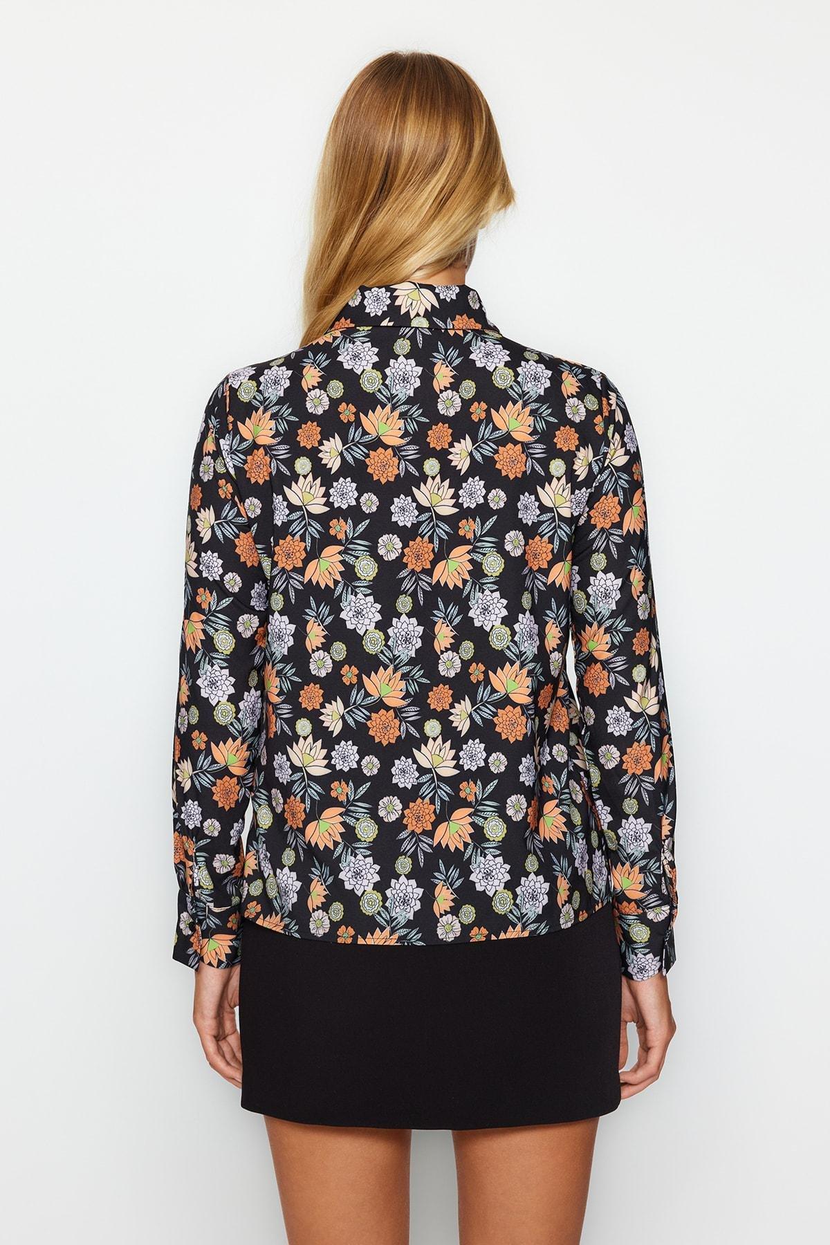 Black Floral Shirt, , large image number 8
