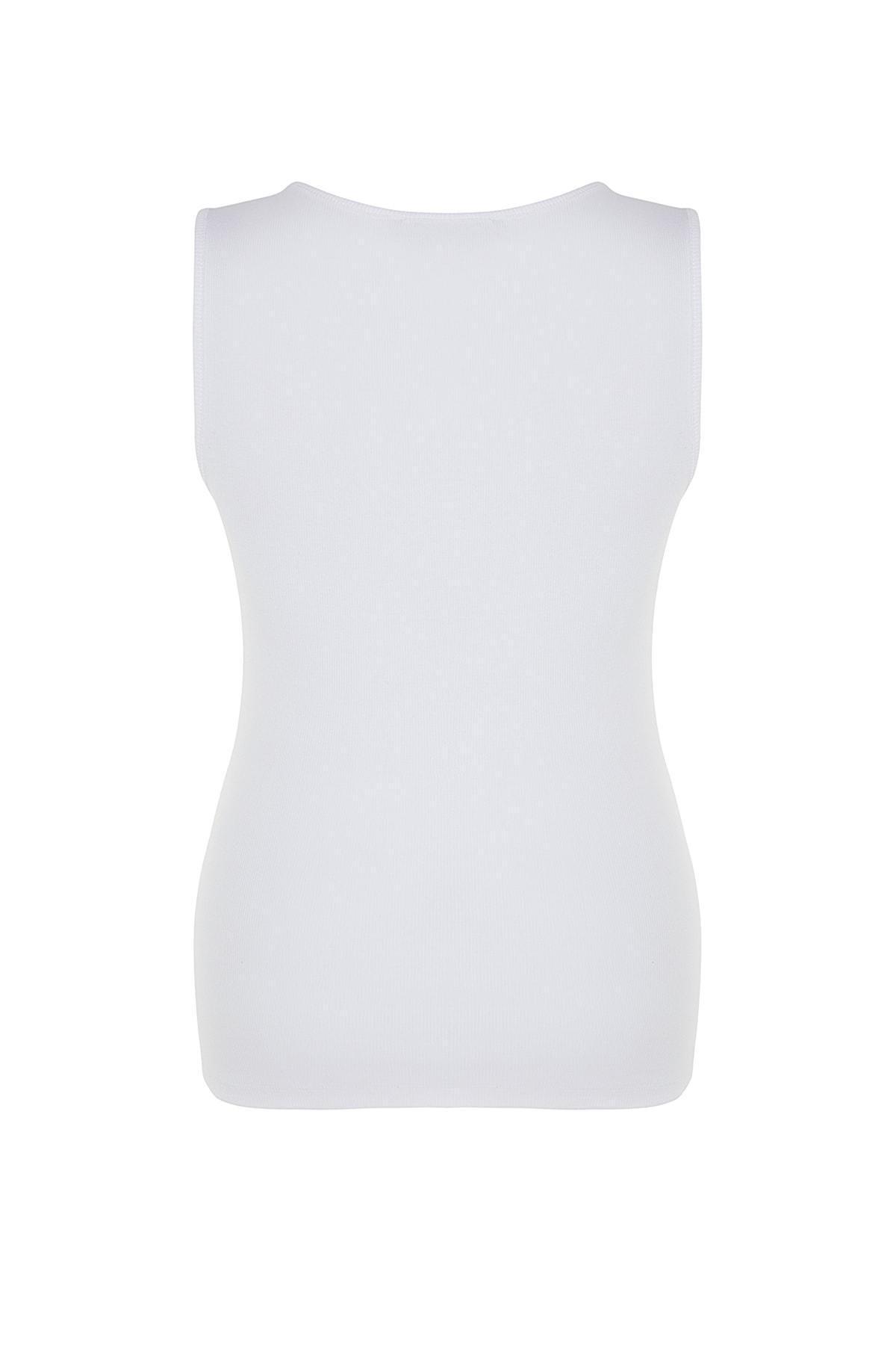 White Square Collar Plus Size Camisole, , large image number 8