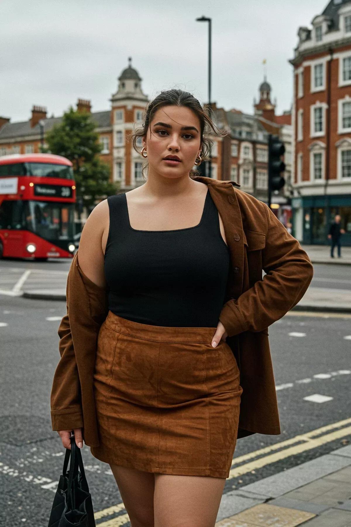 Black Square Collar Plus Size Camisole, Black, medium