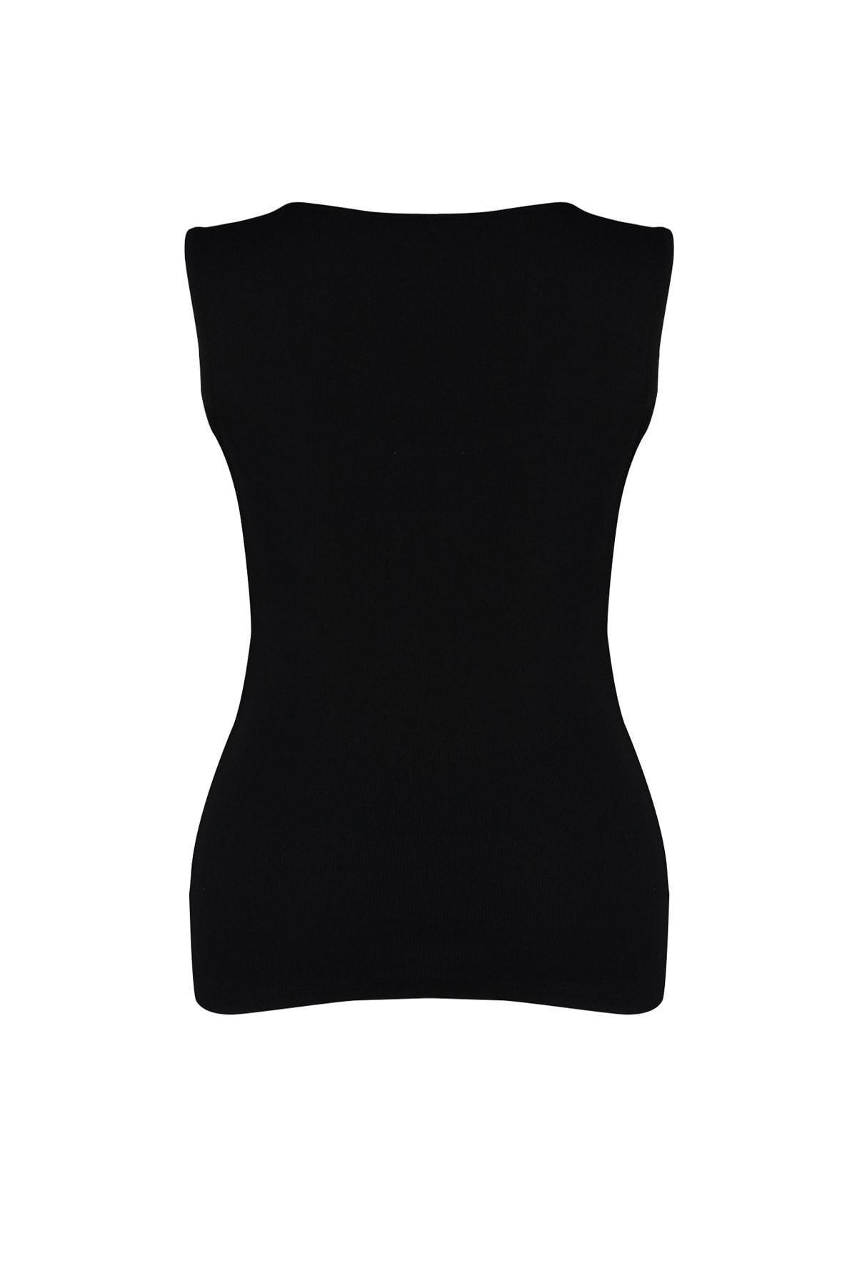 Black Square Collar Plus Size Camisole, , large image number 7