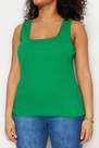 Trendyol - Green Fitted Plus Size Tank Top