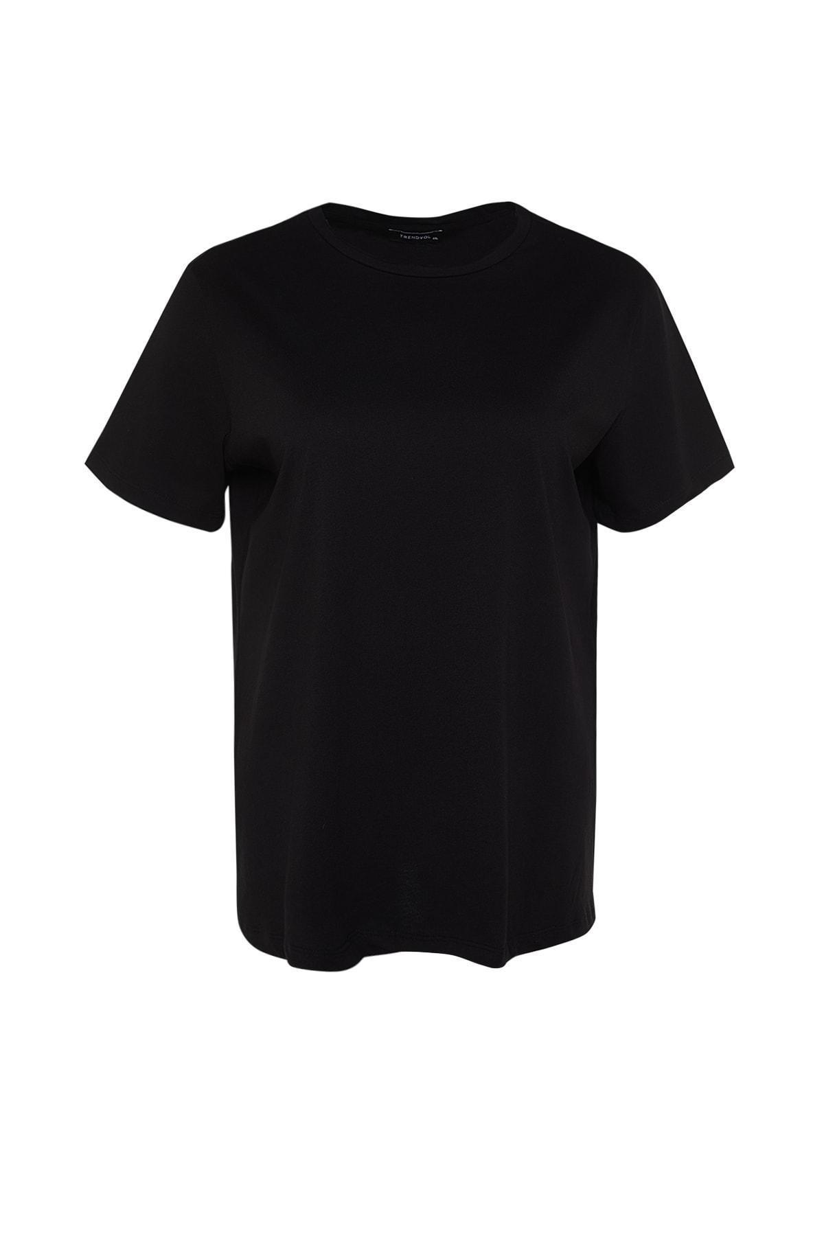 Black Relaxed Plus Size T-Shirt, , large image number 9