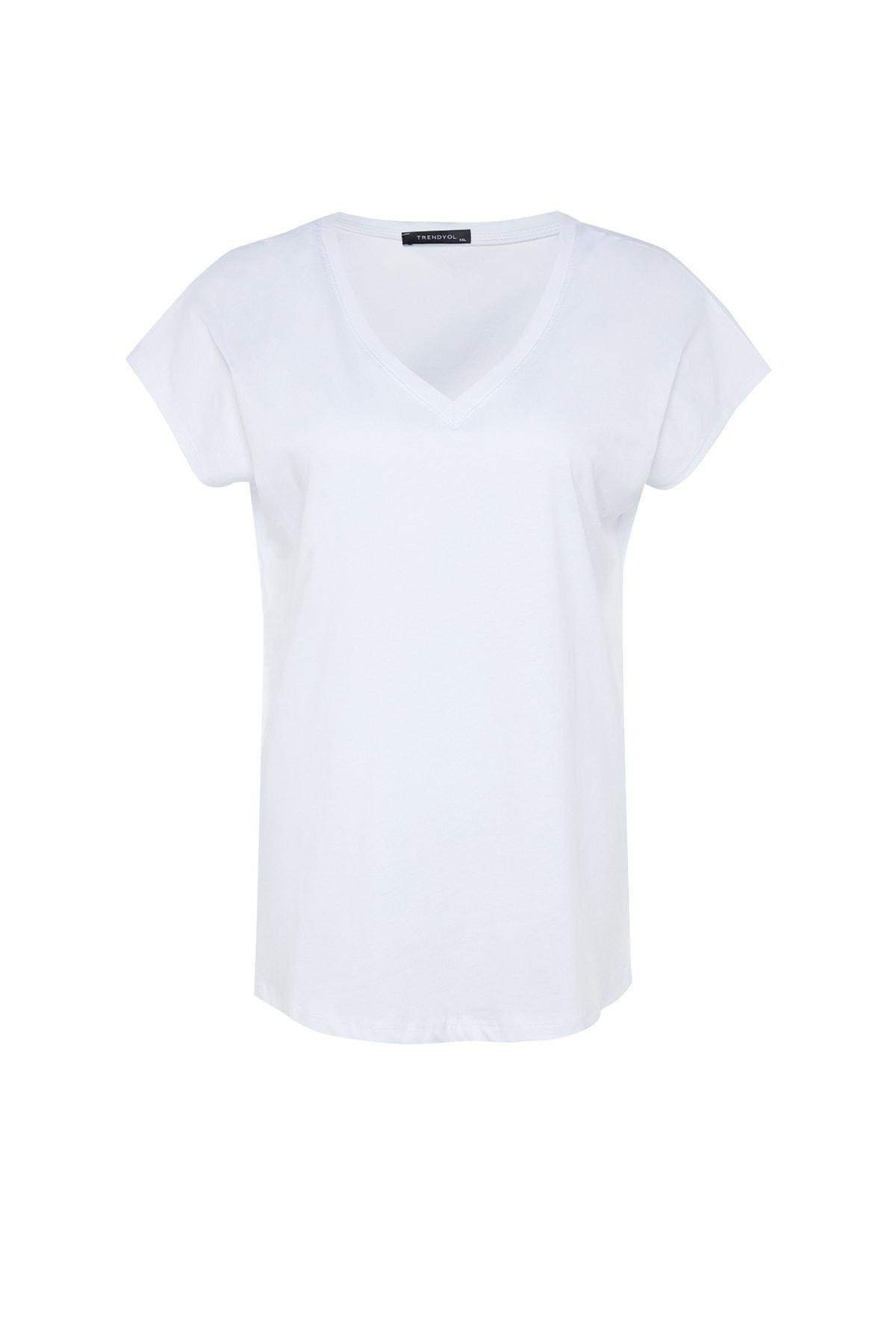 White Relaxed Plus Size T-Shirt, , large image number 5