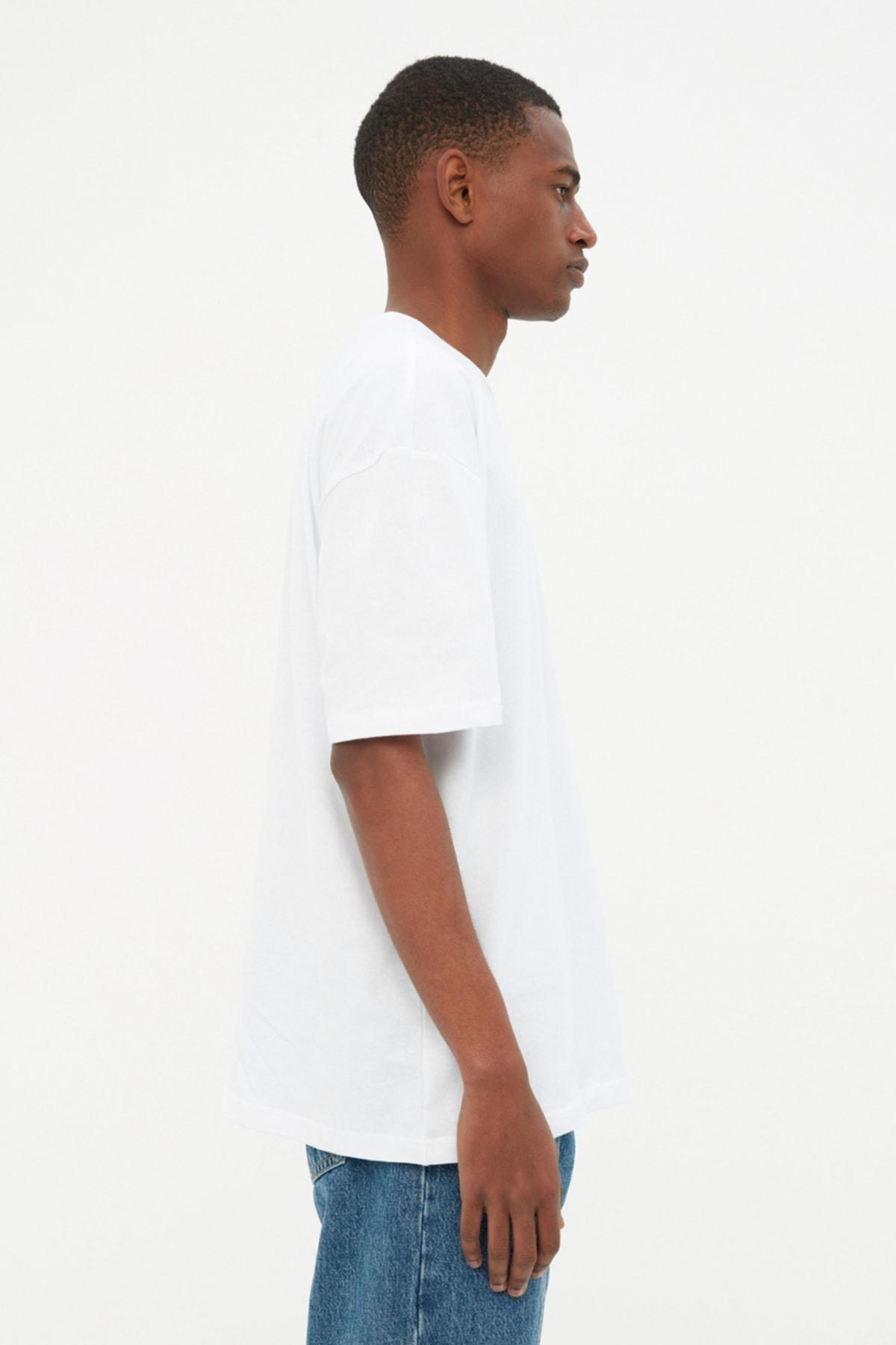White Crew Neck Tshirt, White, large image number 3