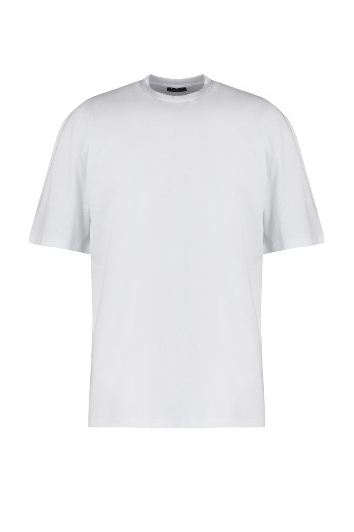 White Crew Neck Tshirt, White, large image number 7