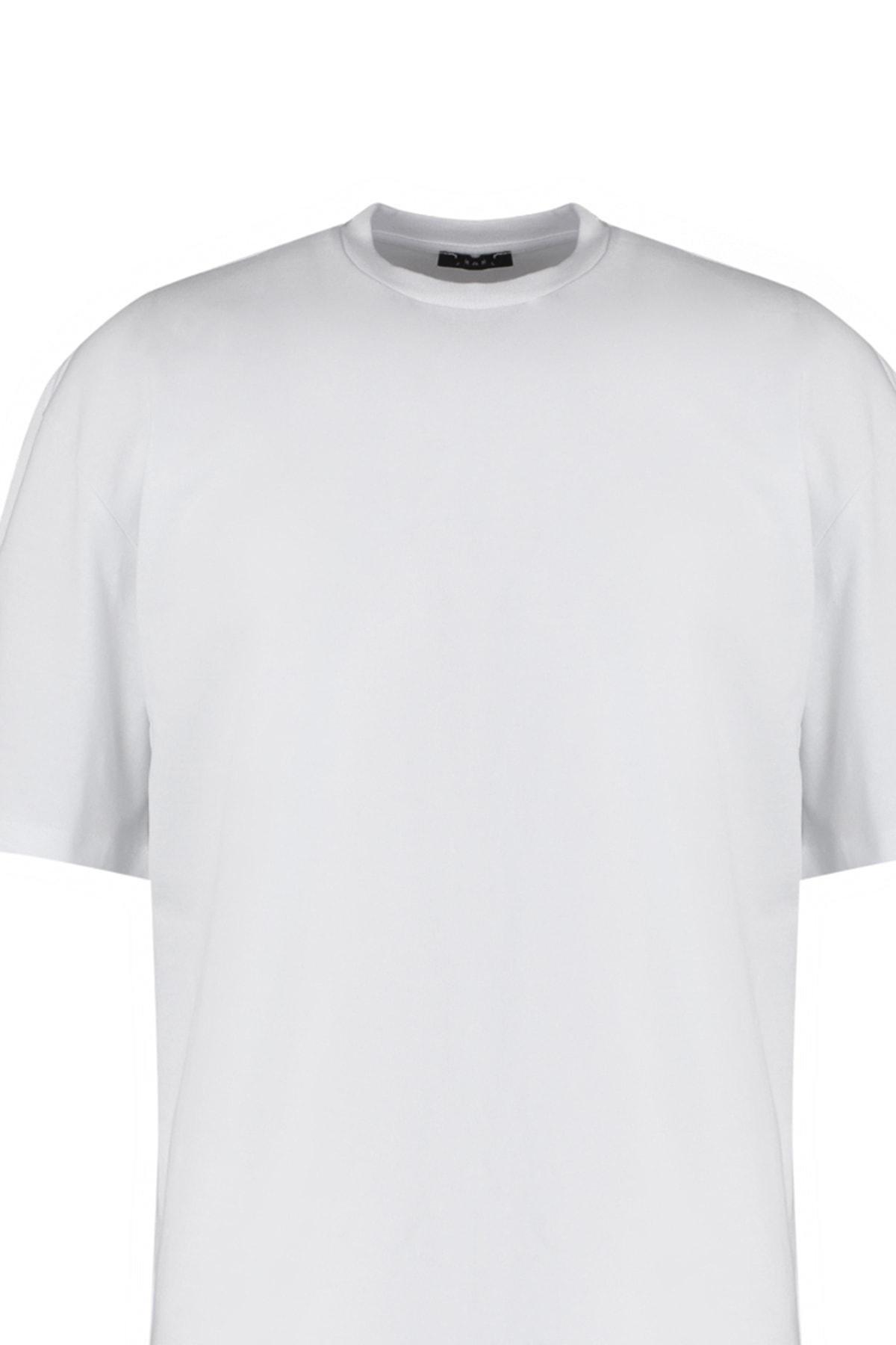 White Crew Neck Tshirt, White, large image number 8