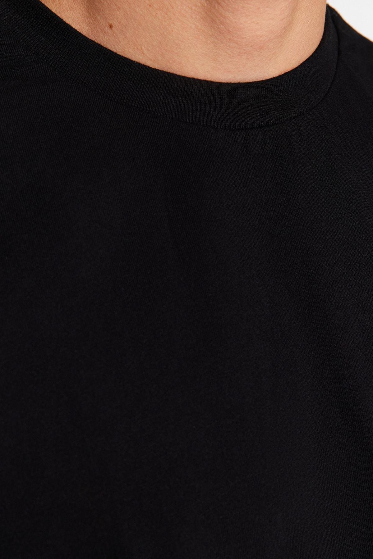 Trendyol - Black Crew Neck Tshirt