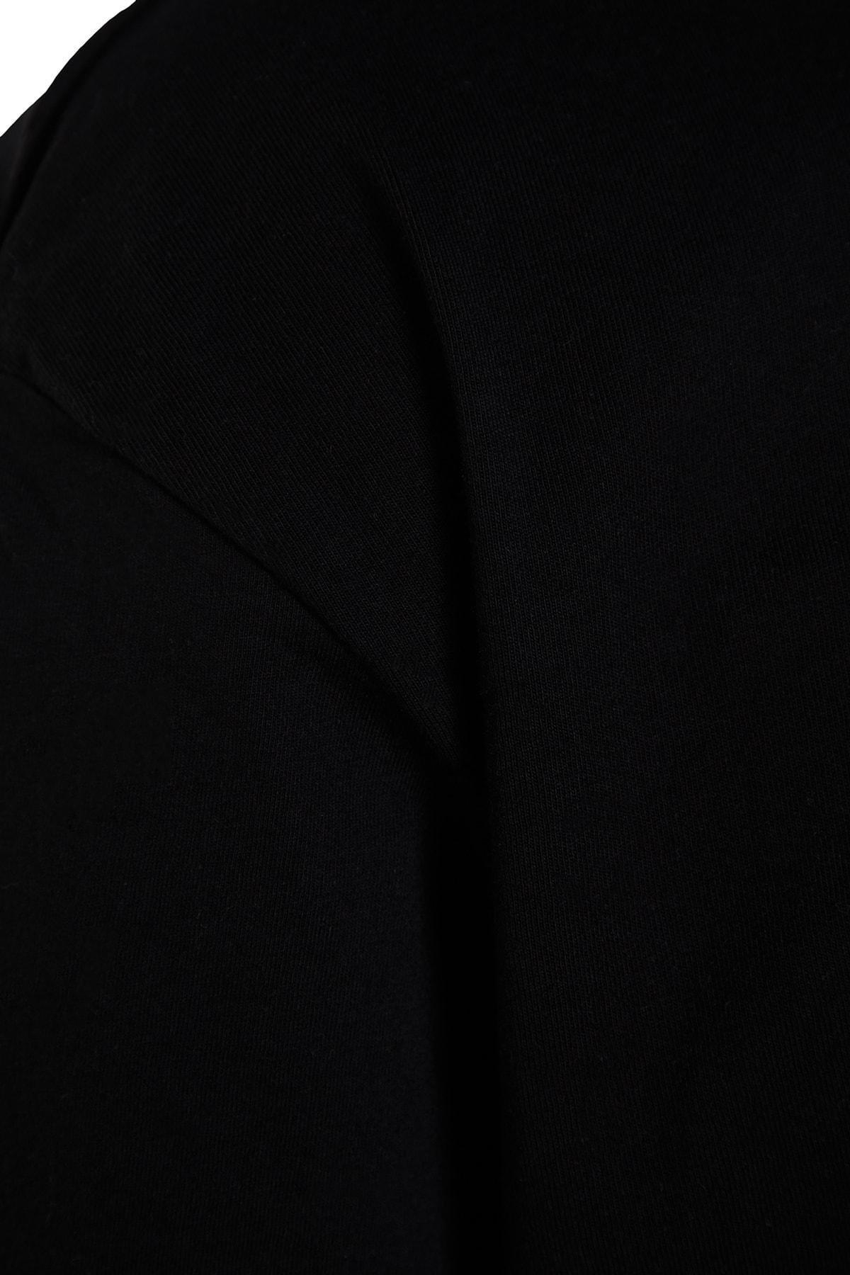 Black Crew Neck Tshirt, , large image number 7