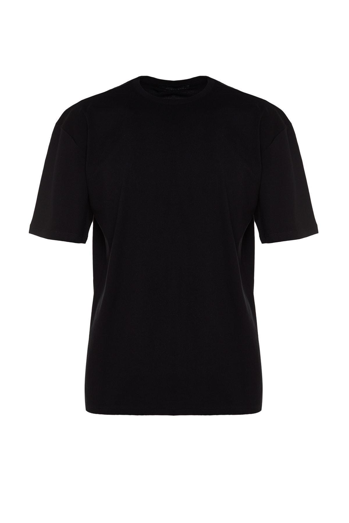 Trendyol - Black Crew Neck Tshirt