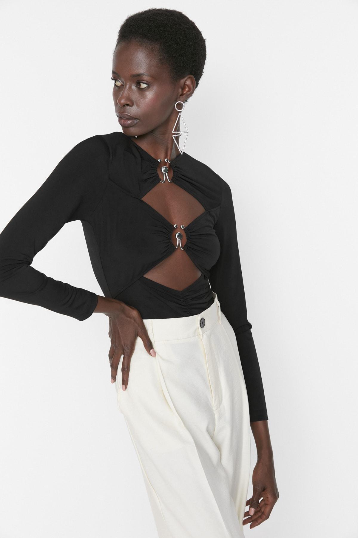 Black Women Crew Neck, , large image number 0