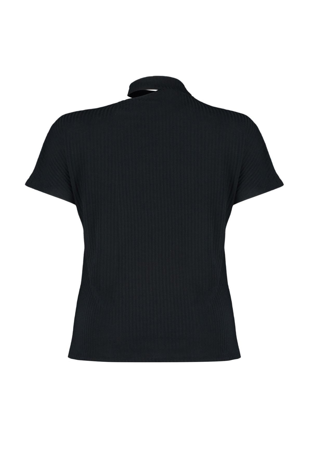 Black Off-Shoulder Plus Size Blouse, , large image number 7