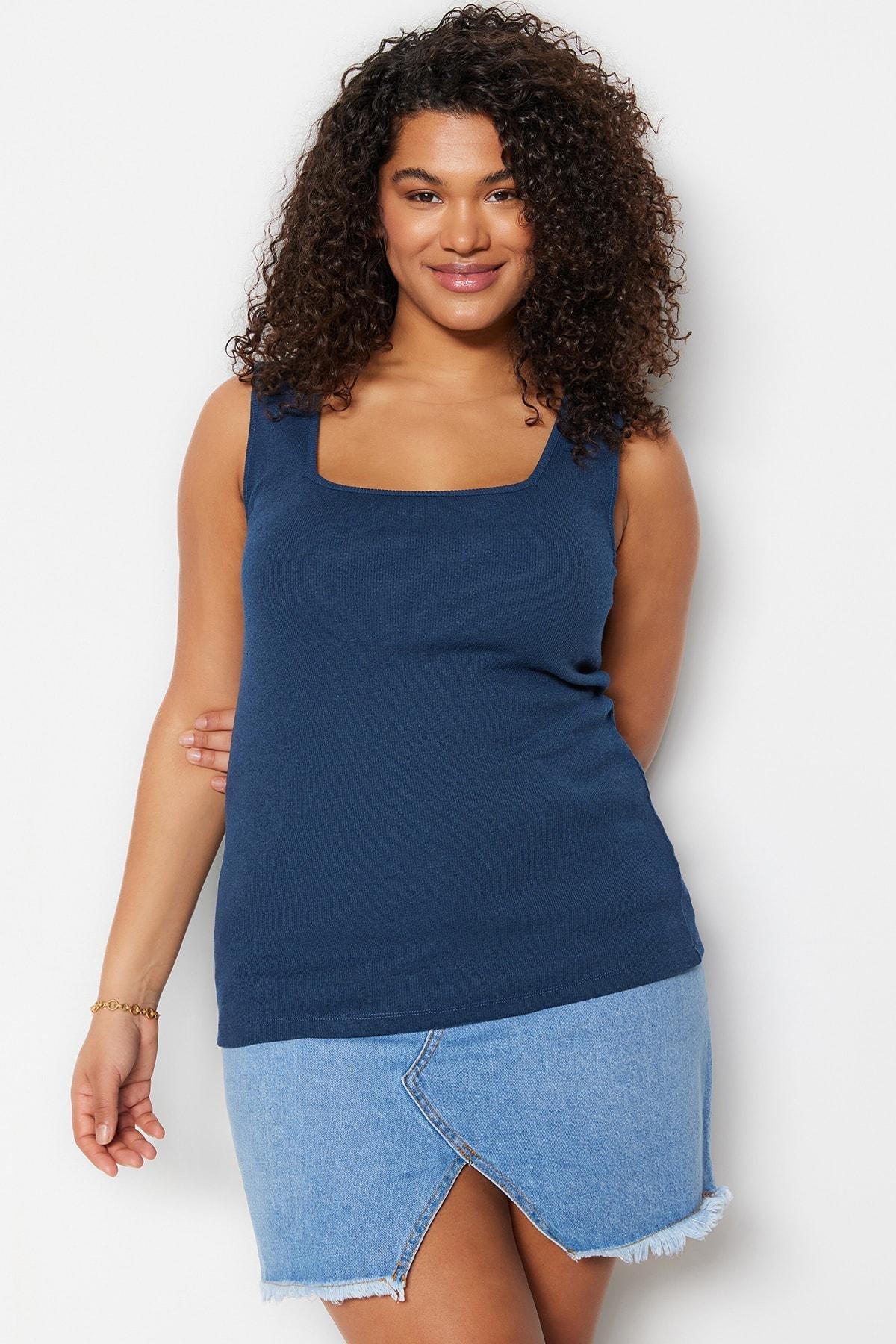 Beige Plus Size Tank Top, Set Of 2, , large image number 3
