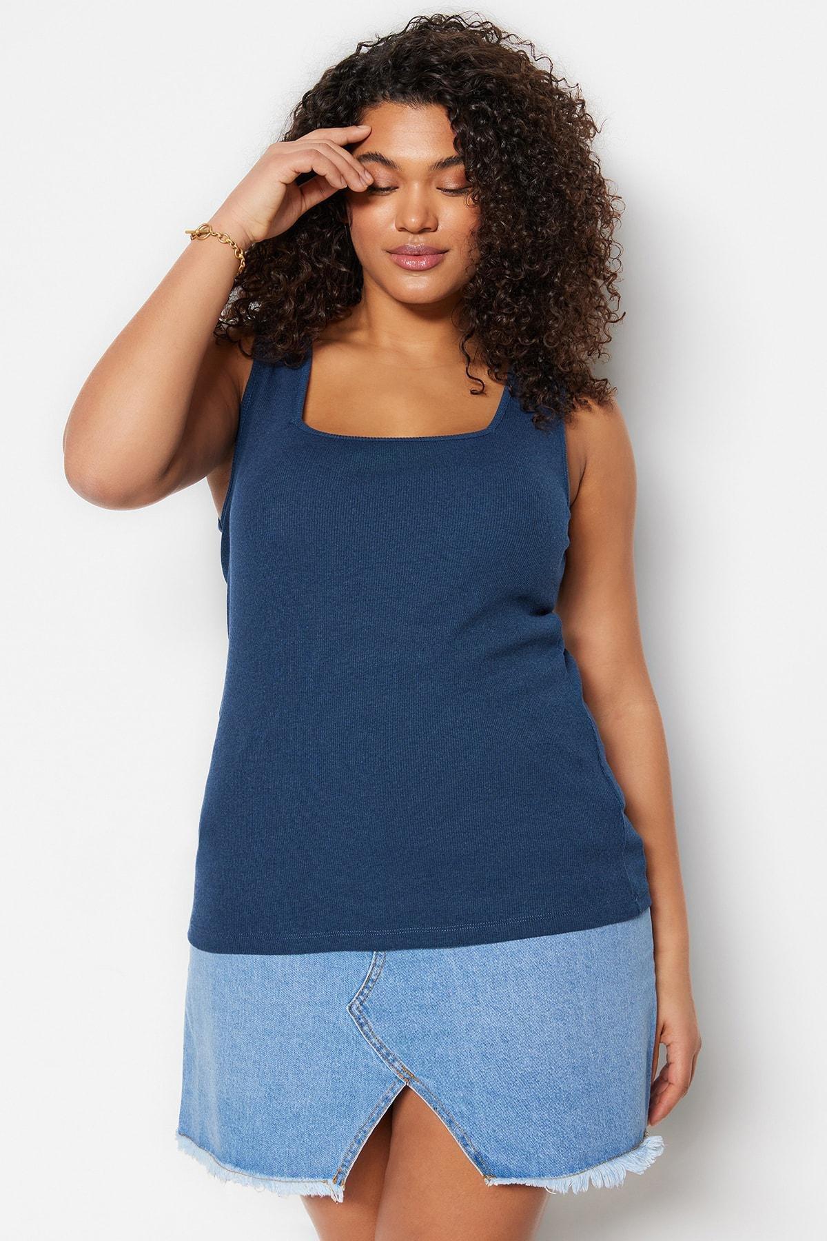 Beige Plus Size Tank Top, Set Of 2, , large image number 4