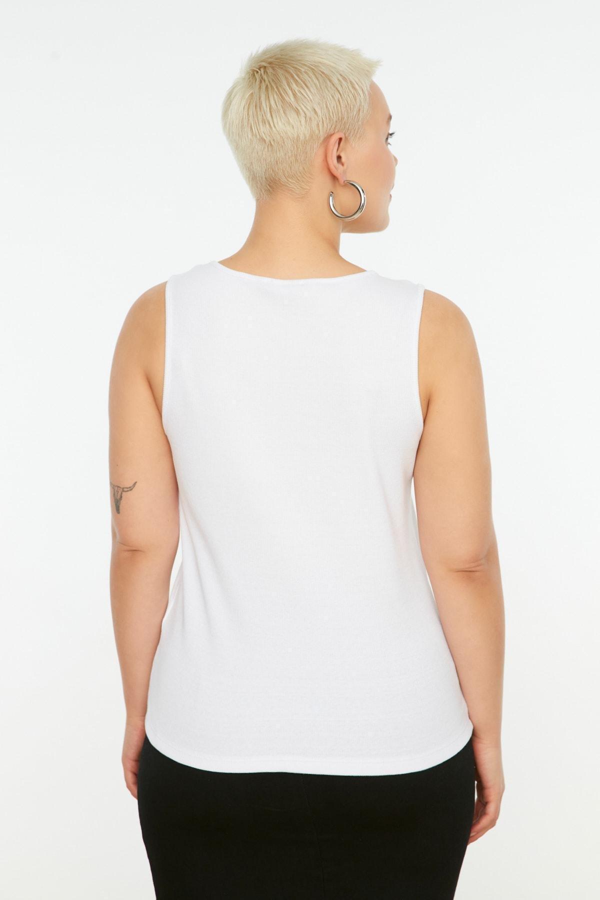 Black Crew Neck Plus Size Camisole, Set Of 2, , large image number 3