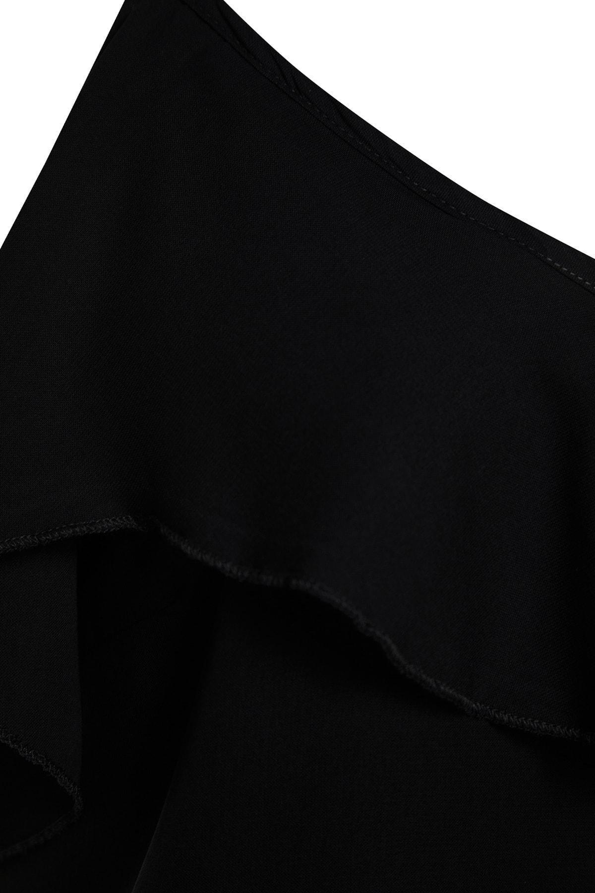 Black Spaghetti Straps Plus Size Blouse, , large image number 6