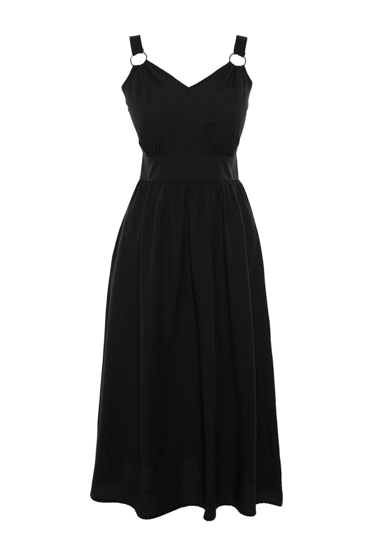 Black V Neck Dress, , large image number 5